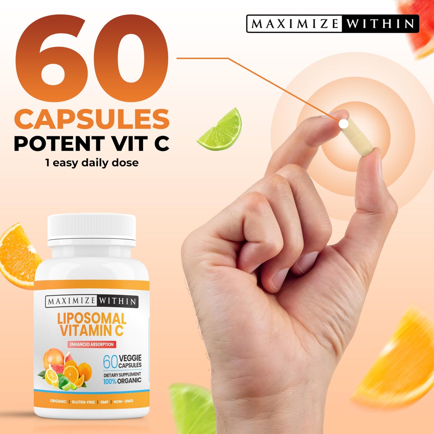 Maximize Within Liposomal Vitamin C Capsules, 60 Count