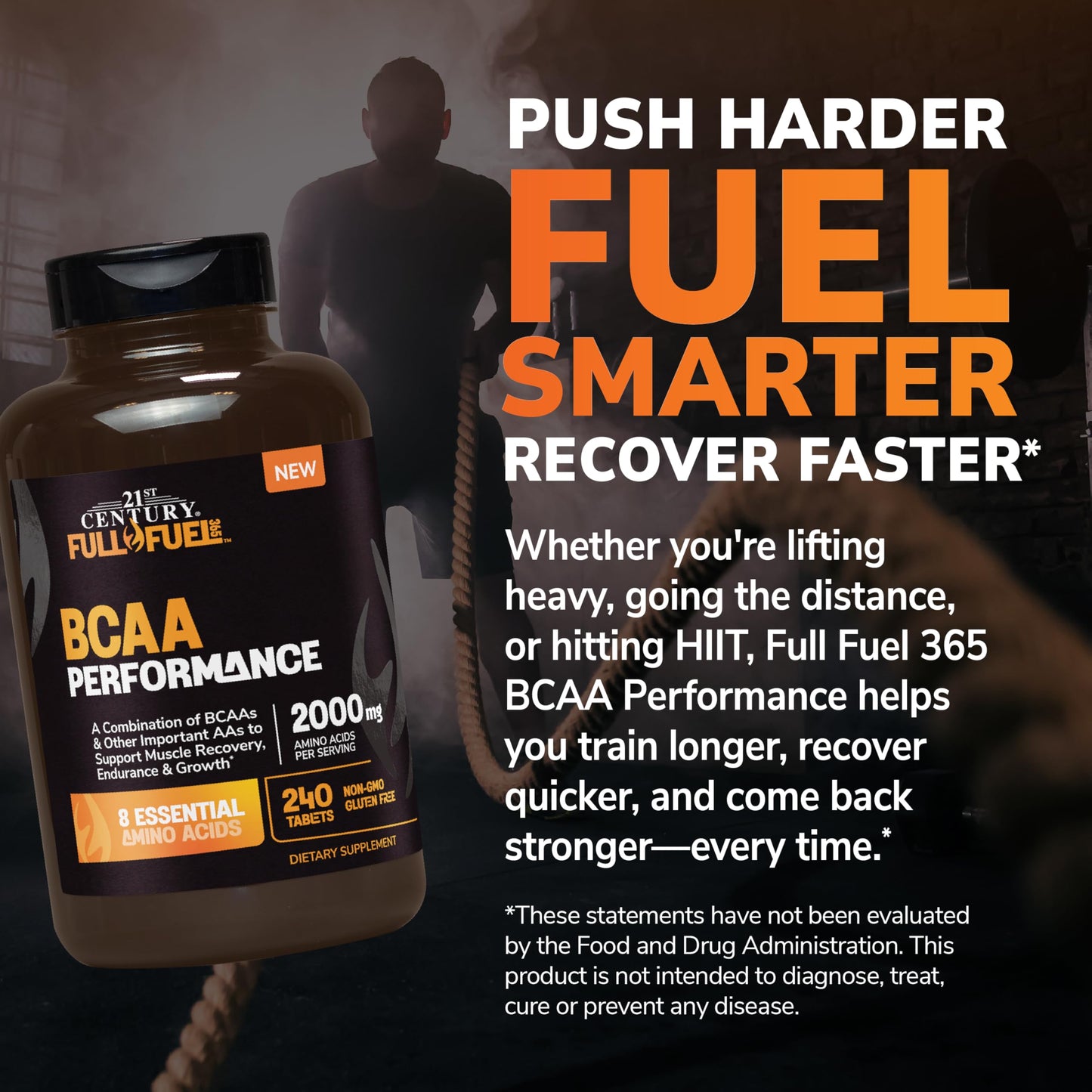 21st Century Full Fuel 365 BCAA Performance Tablets, 240
