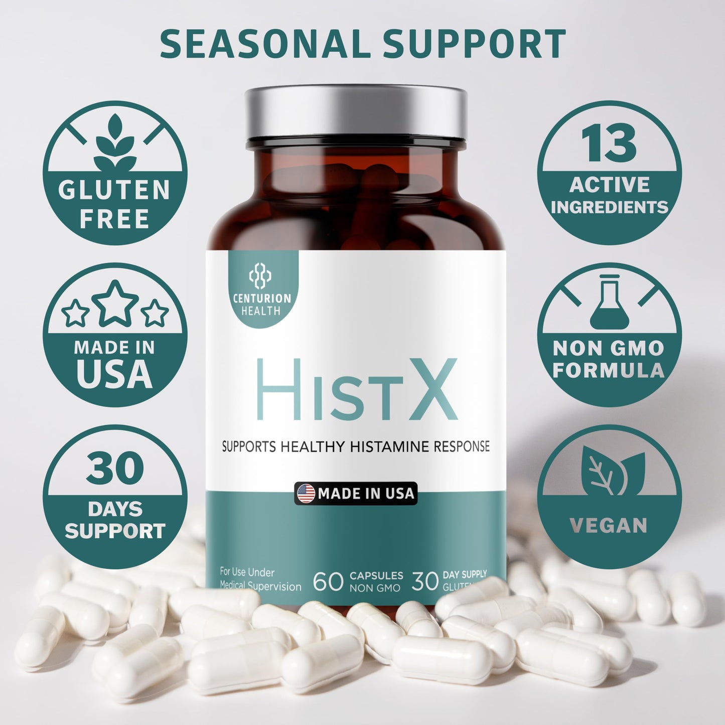 Centurion Health Histx Support Supplement, 60 Capsules