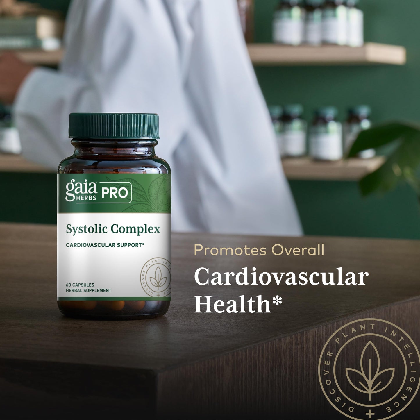 Gaia Herbs PRO Systolic Complex Cardiovascular Support Supplement, 60 Capsules