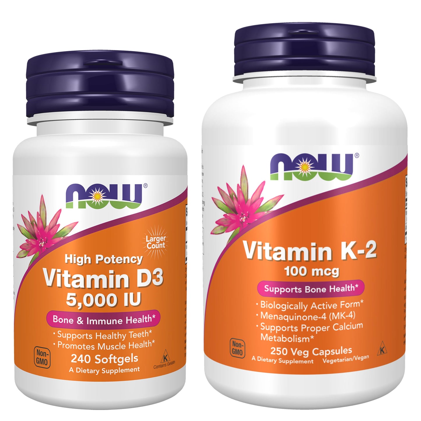 NOW Foods Vitamin D-3 5000 IU Capsule, 250 Veg Capsules