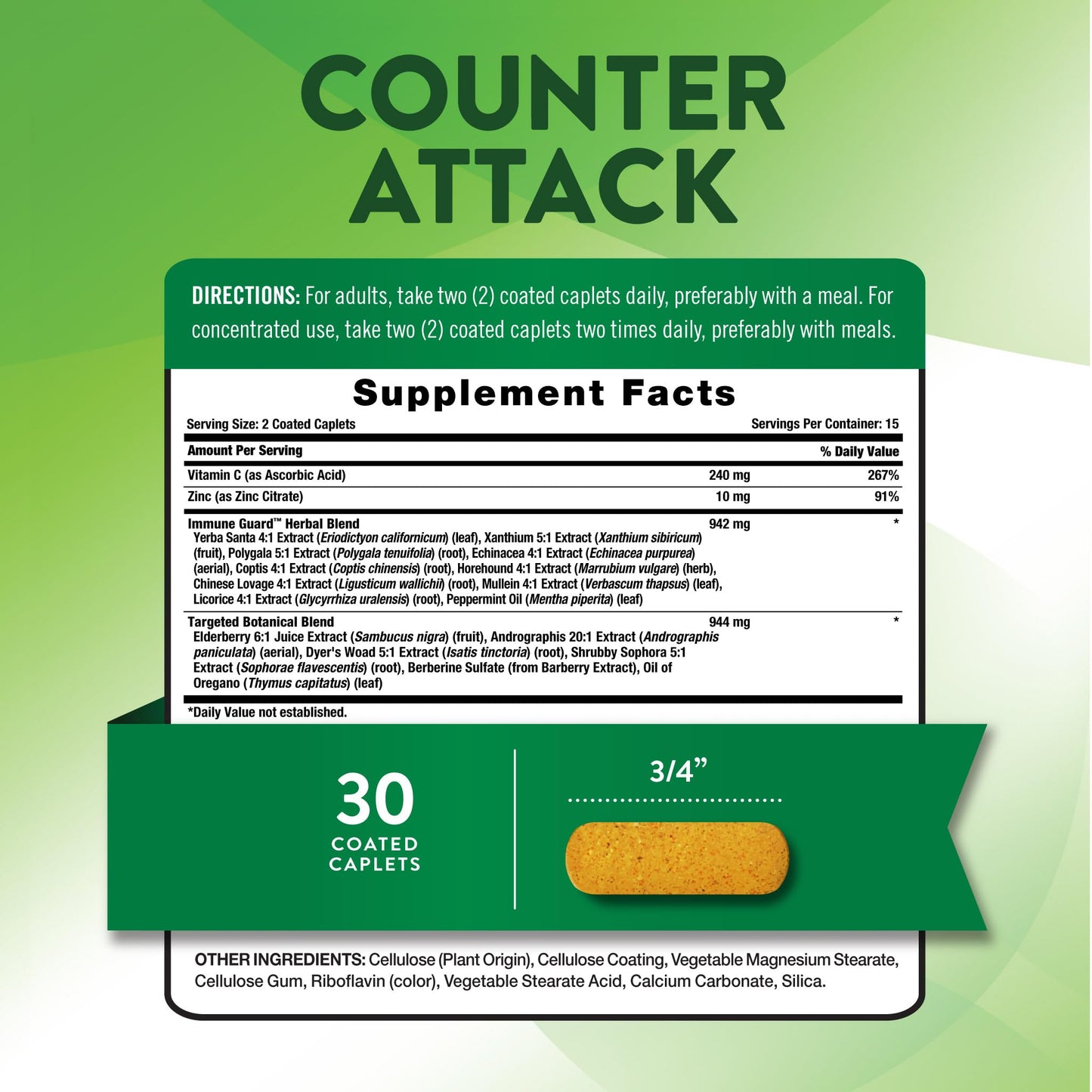 Nature's Truth Immune Support Complex Caplets 30
