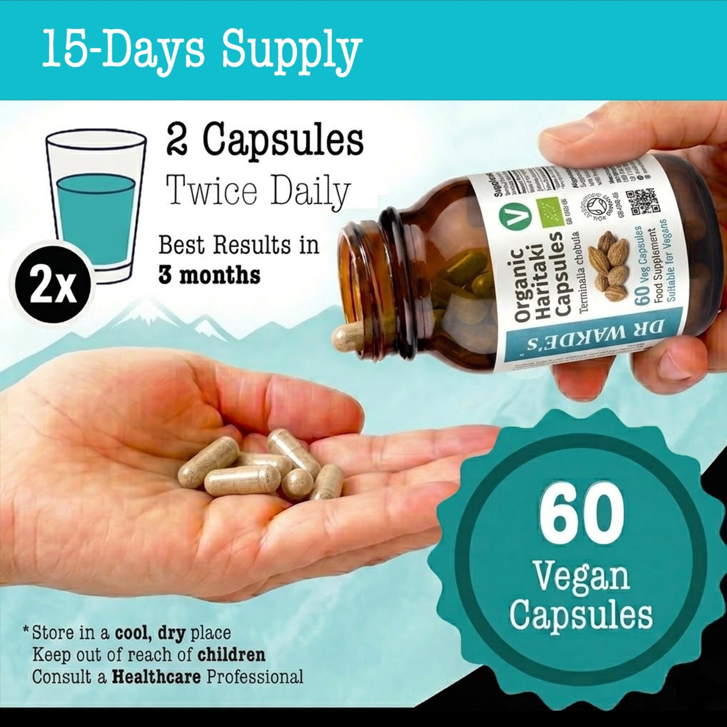 DR WAKDE's Haritaki Capsules 1 Count