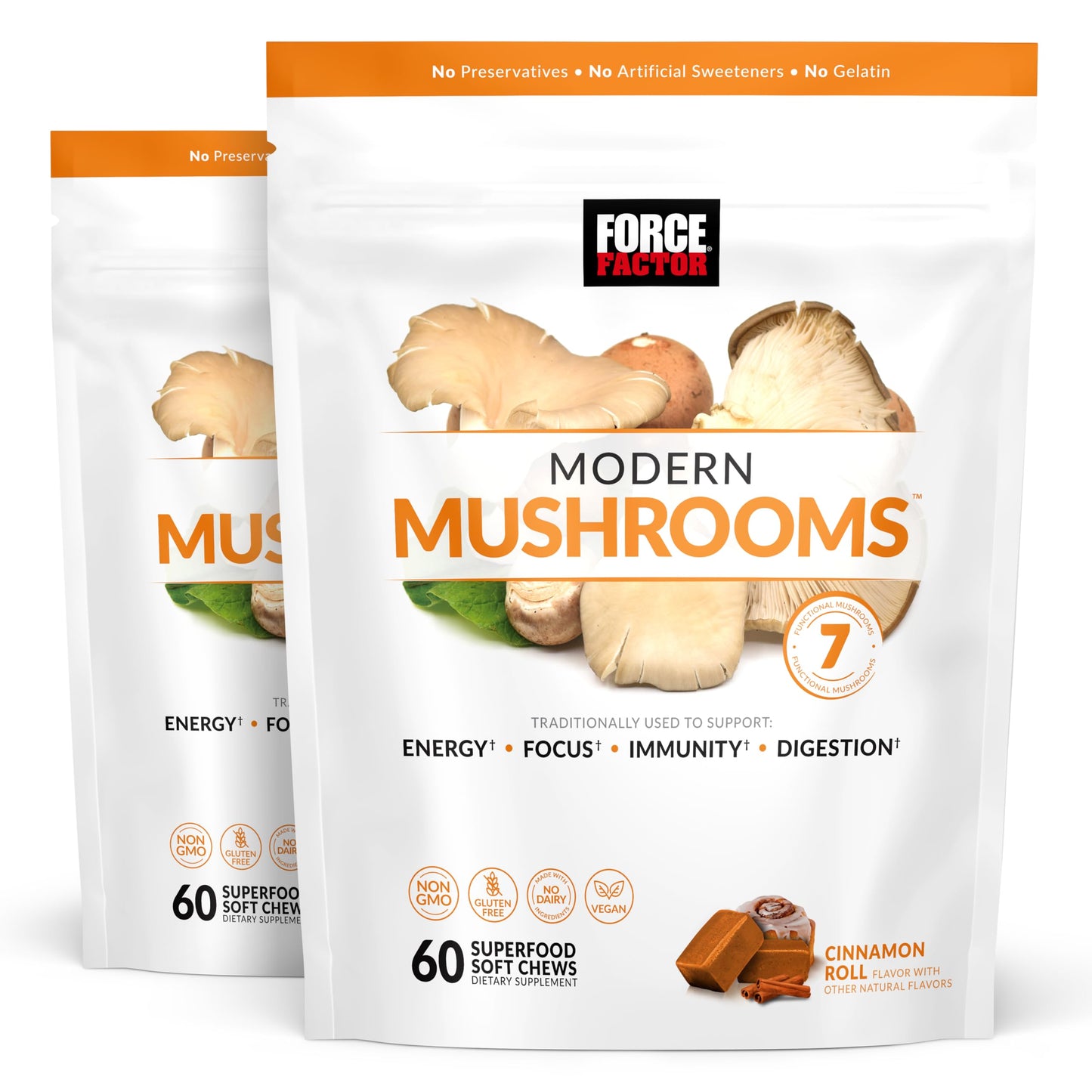 Force Factor Modern Mushrooms Soft Chews, 120 Count