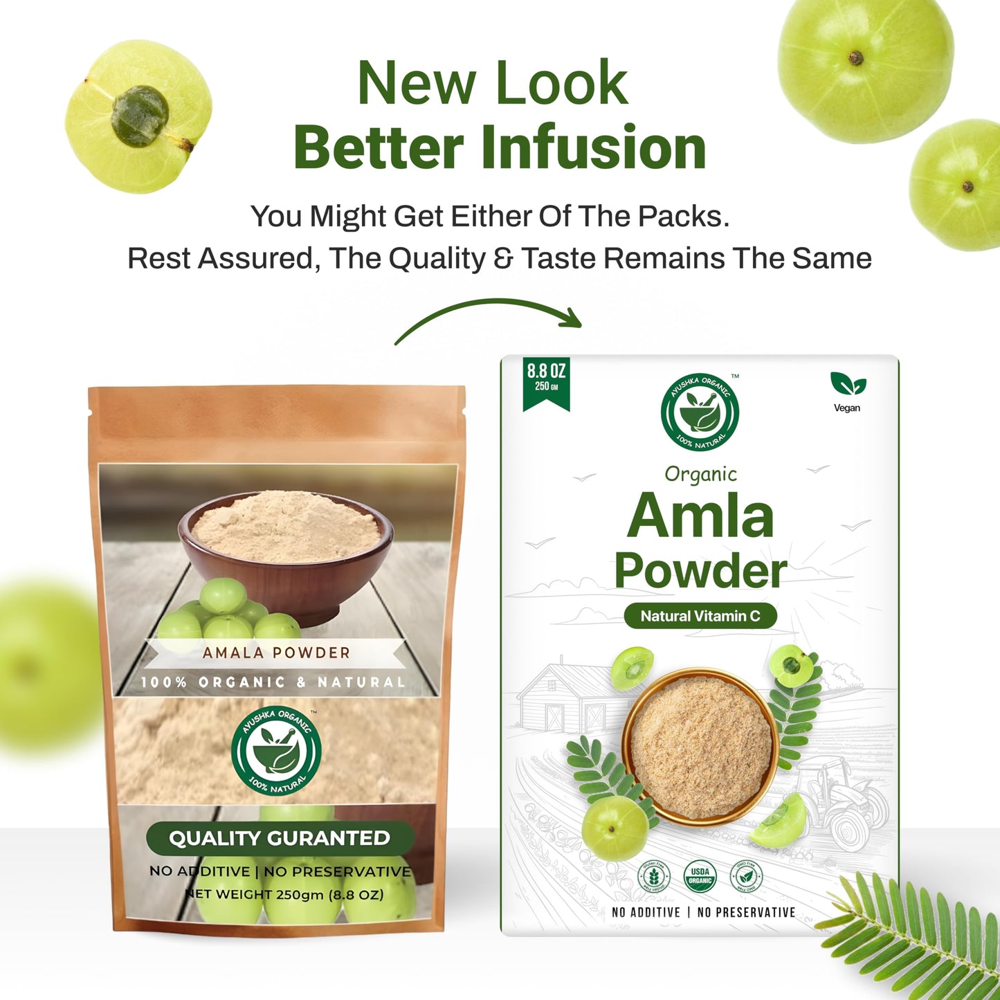 Ayushka Organic Amla Powder (Amalaki) 17.7 oz