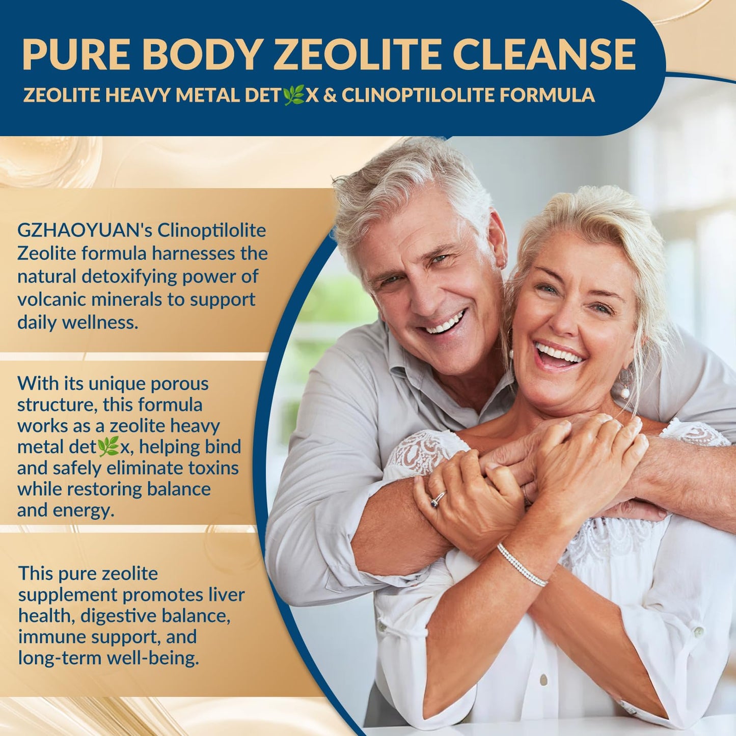 GZ HAOYUAN Zeolite Detox Capsules, 60 Capsules
