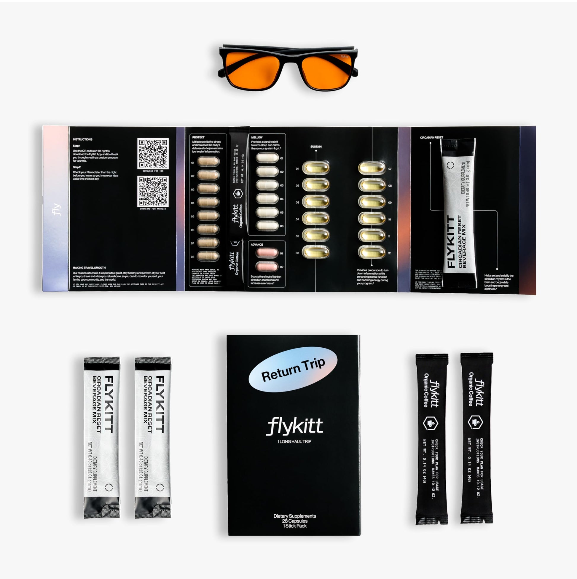 Fount Flykitt Jet Lag Prevention Kit Capsule 1 Count
