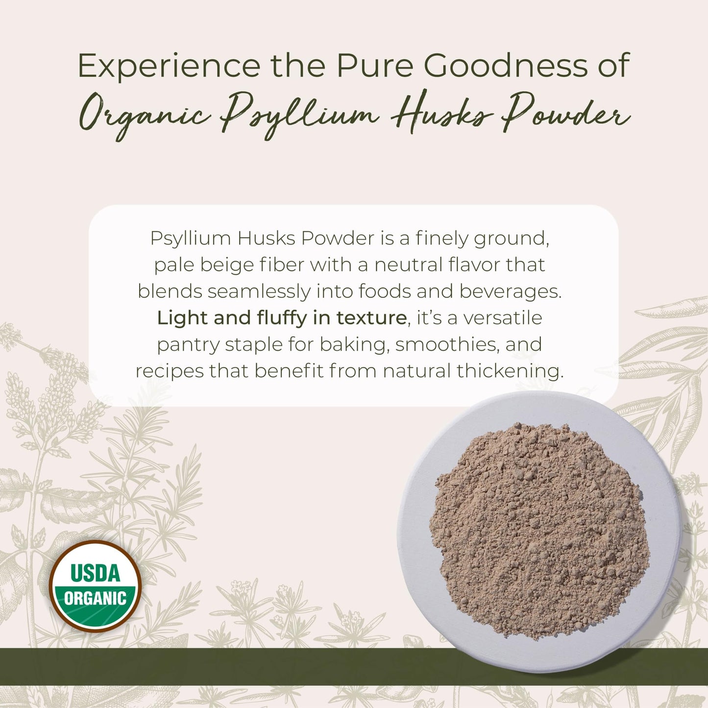 Starwest Botanicals Organic Psyllium Husk Powder, 16 oz