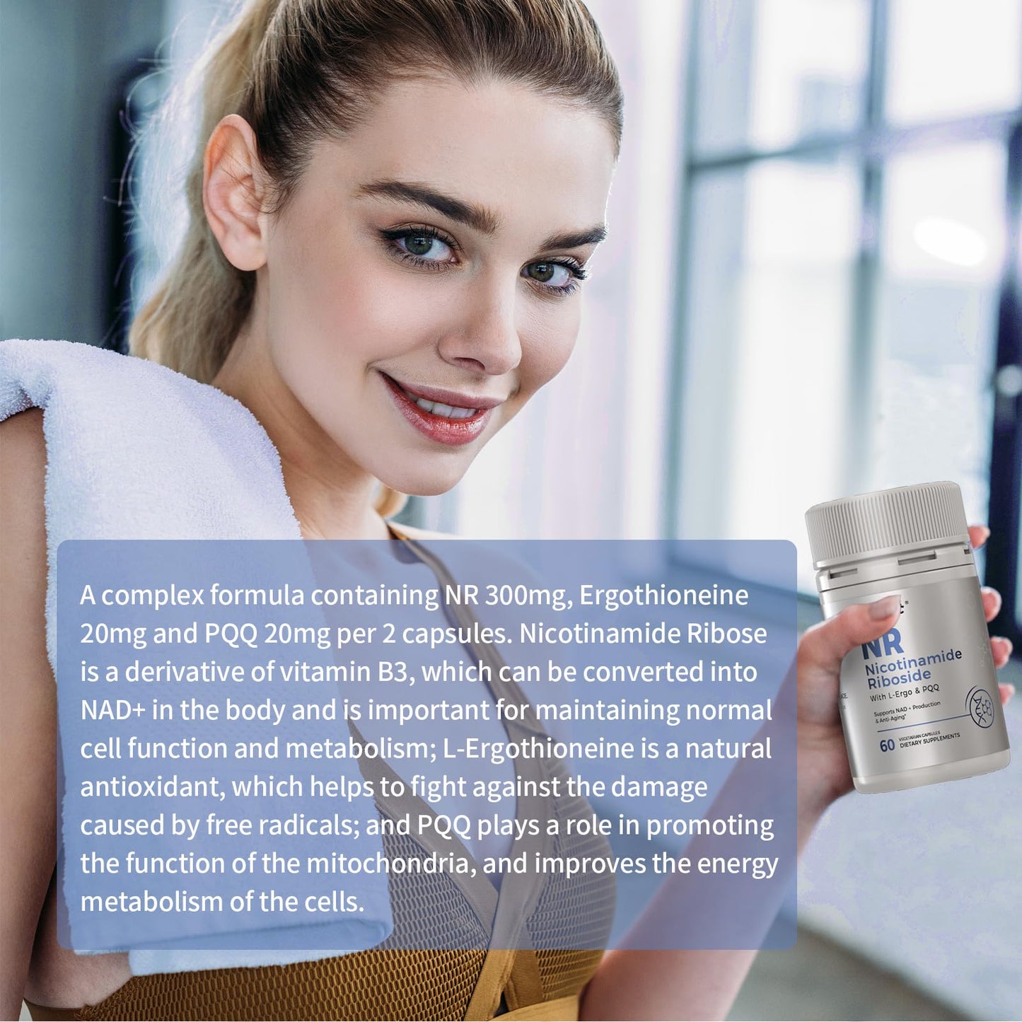 REOTT Nicotinamide Riboside NR 300mg Capsule, 60 Capsules