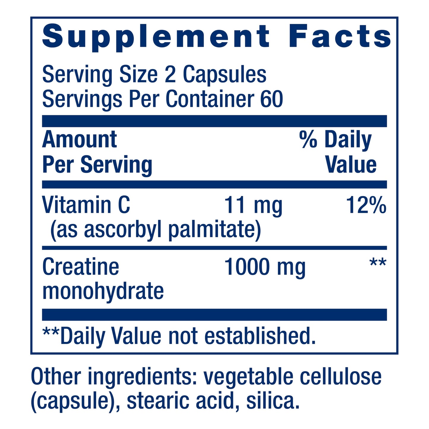 Life Extension Creatine Monohydrate Capsules 120 Capsules