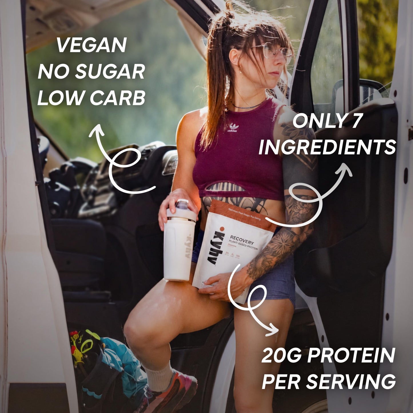 Kyhv Nutrition Plant Based Protein Powder, Chocolate, 28 Servings