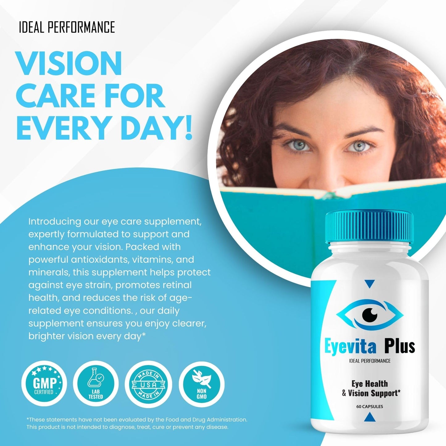 Ideal Performance Eyevita Plus Eye Health Supplements Capsules, 120 Capsules