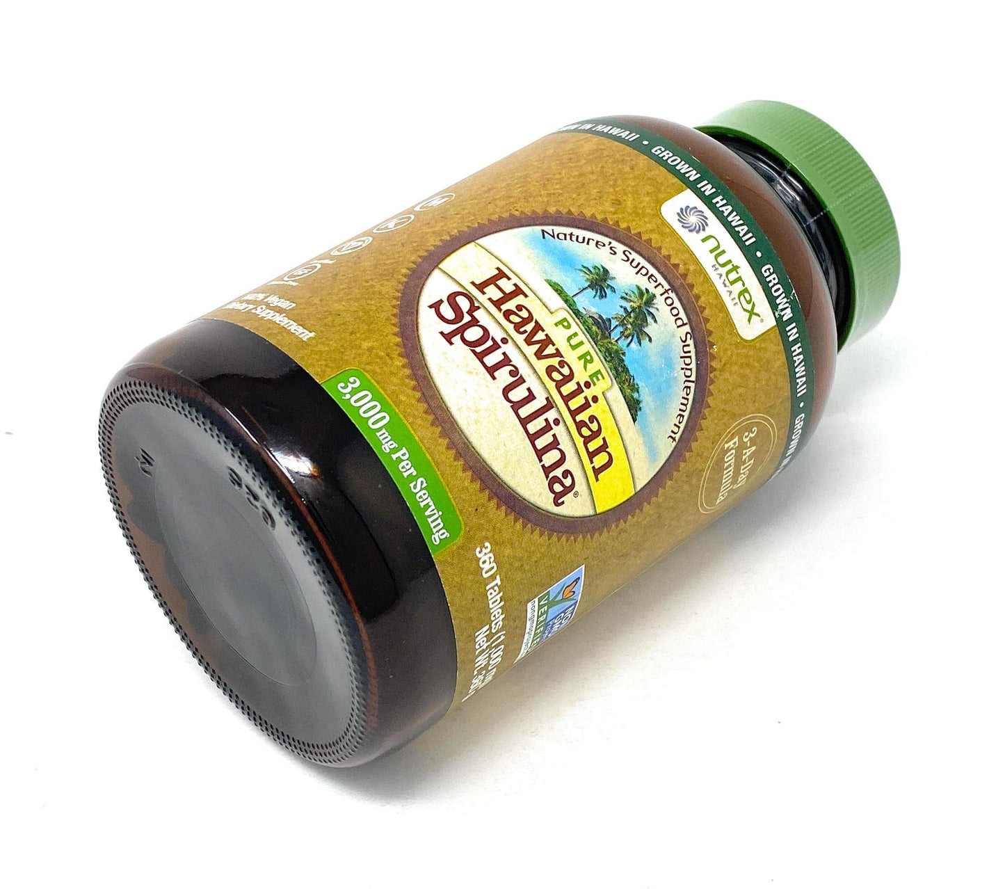 Nutrex Hawaii Pure Hawaiian Spirulina 3000mg Per Serving, 360 Tablets
