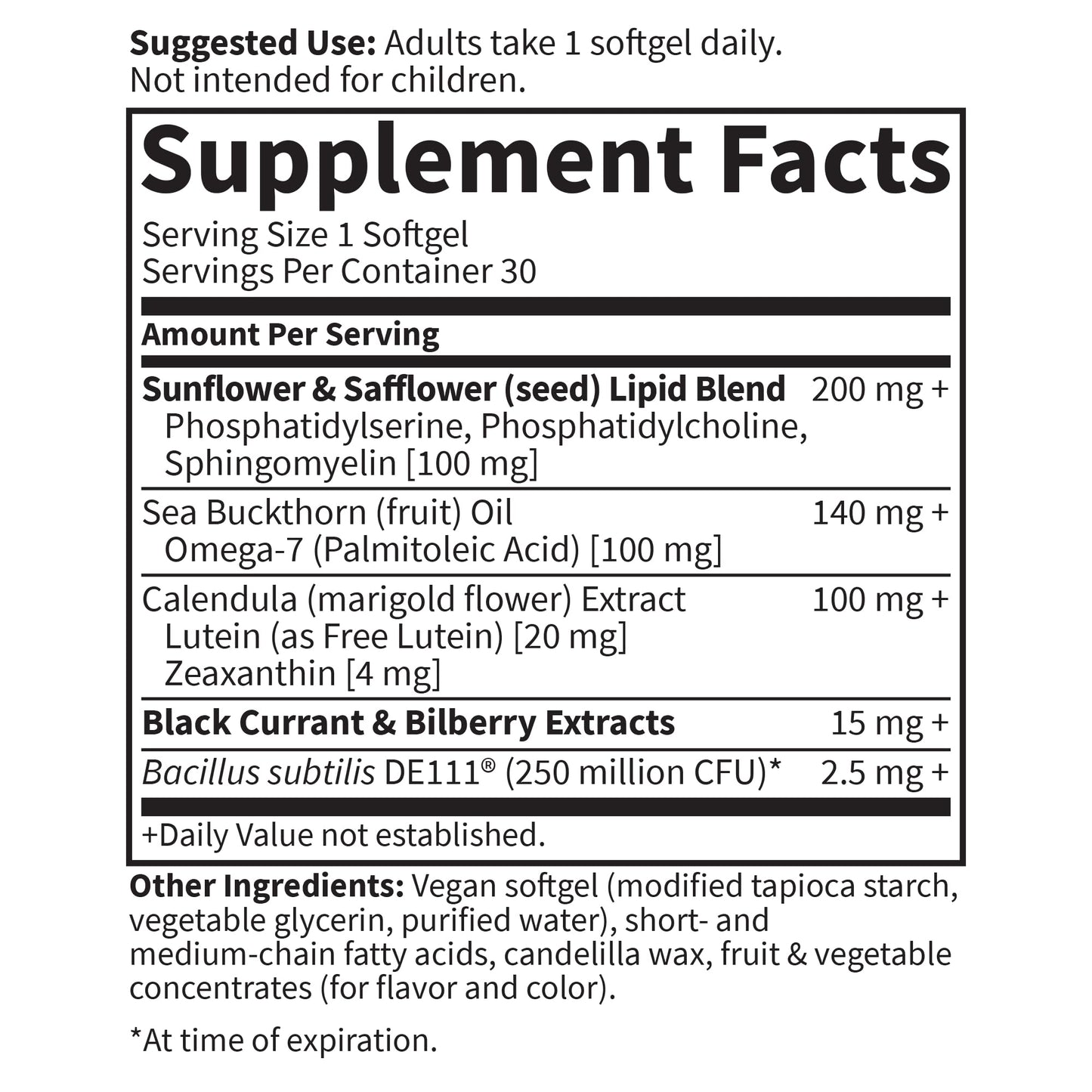 Garden of Life Herbals Eye Health Softgels with Lutein, Zeaxanthin & Black Currant, Sunflower & Safflower Oil, 30-count