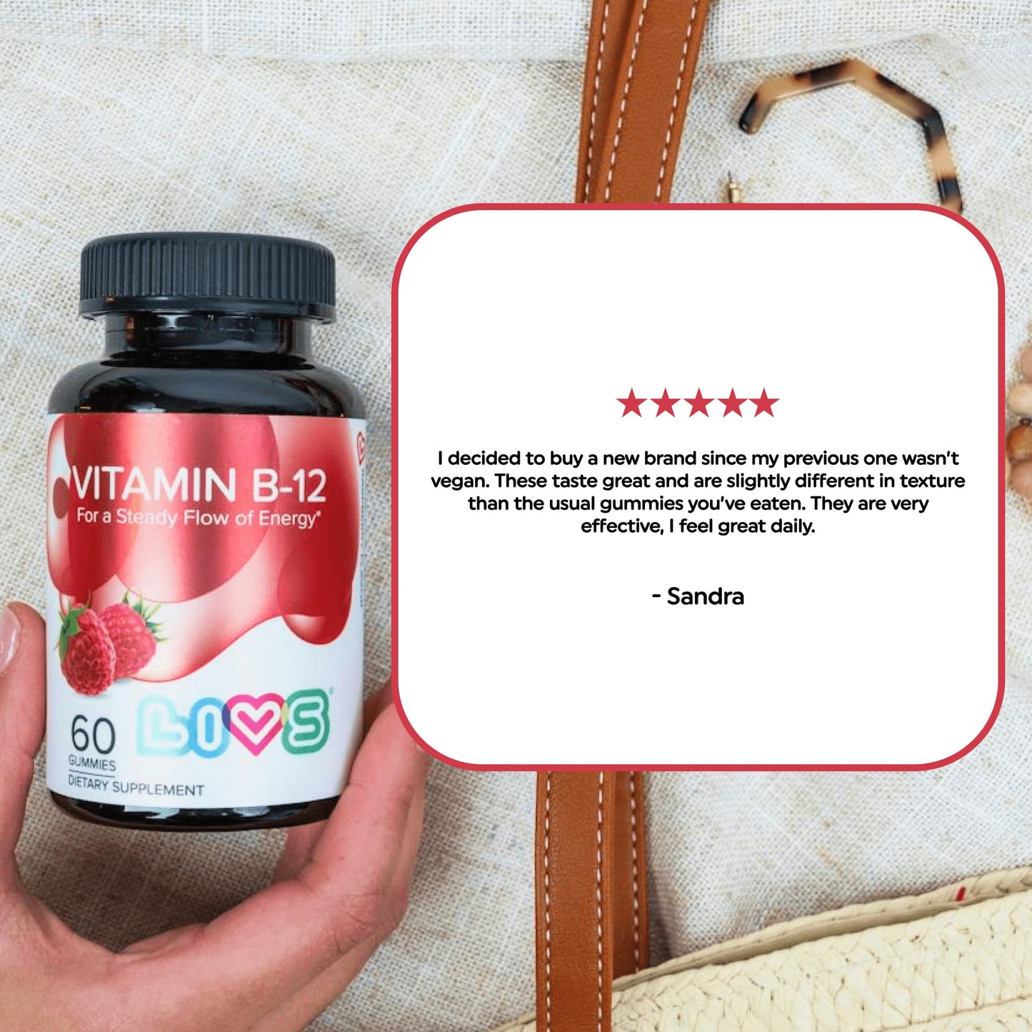 LIVS Vitamin B12 Gummies 60 Count
