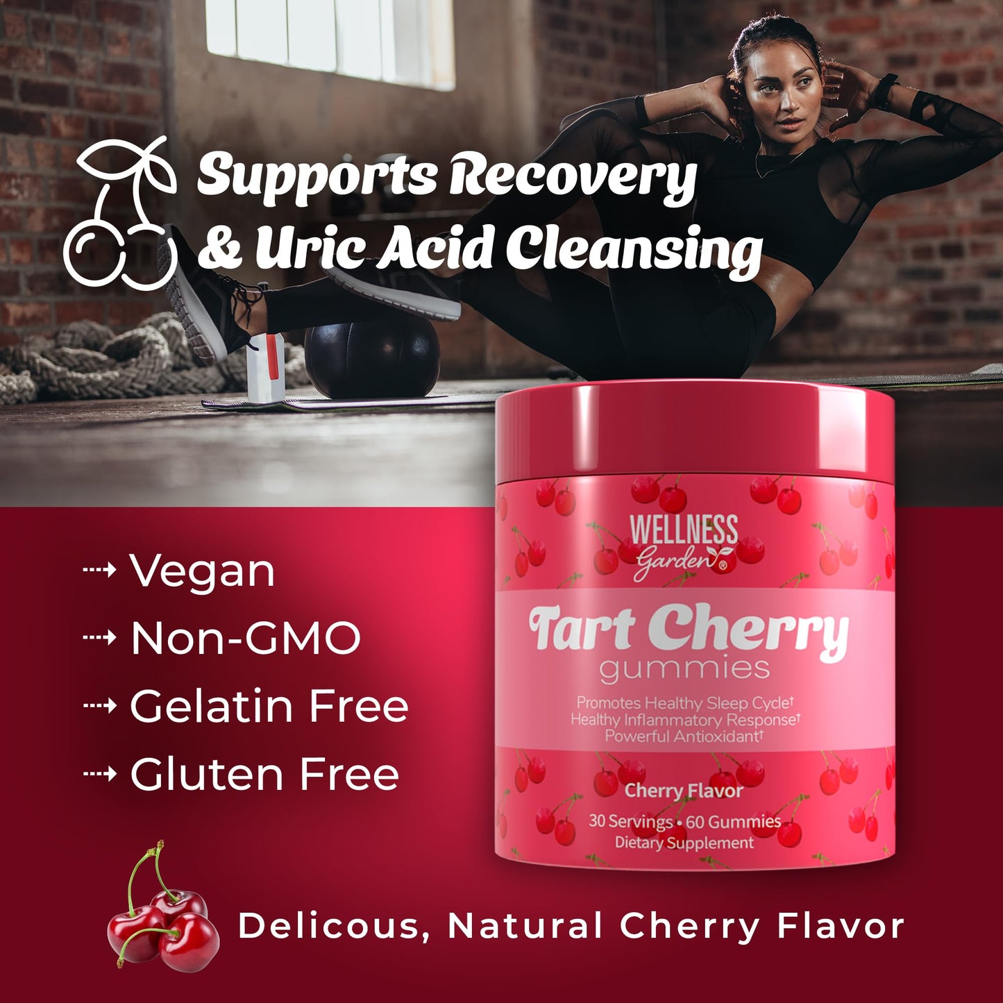 Windmill Tart Cherry Gummies Powder 60 Gummies