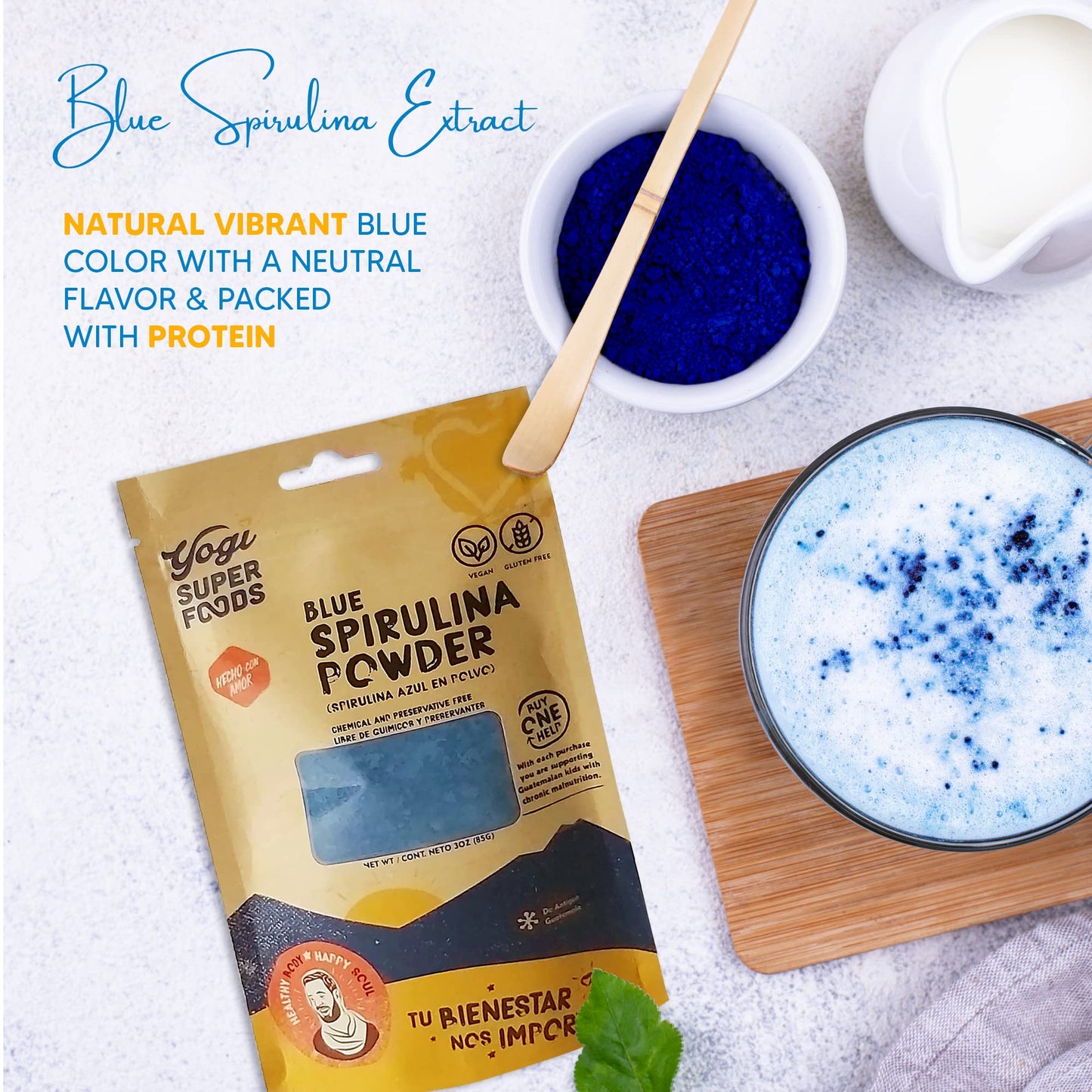 Yogi Super Foods Blue Spirulina Powder 5 Ounce