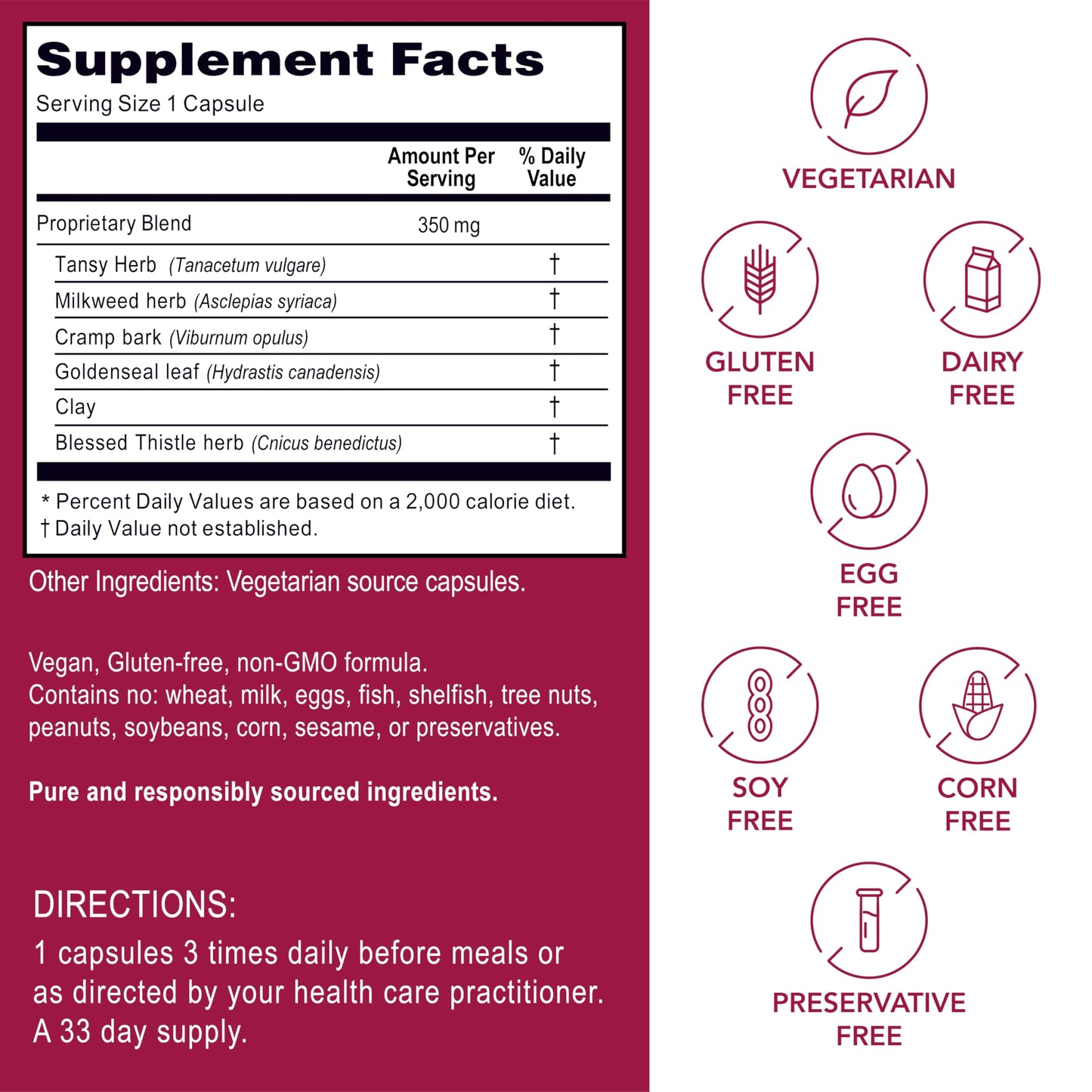 Kroeger Herb Products Candida Formula #2 Cleanse Support Capsule, 100 Count