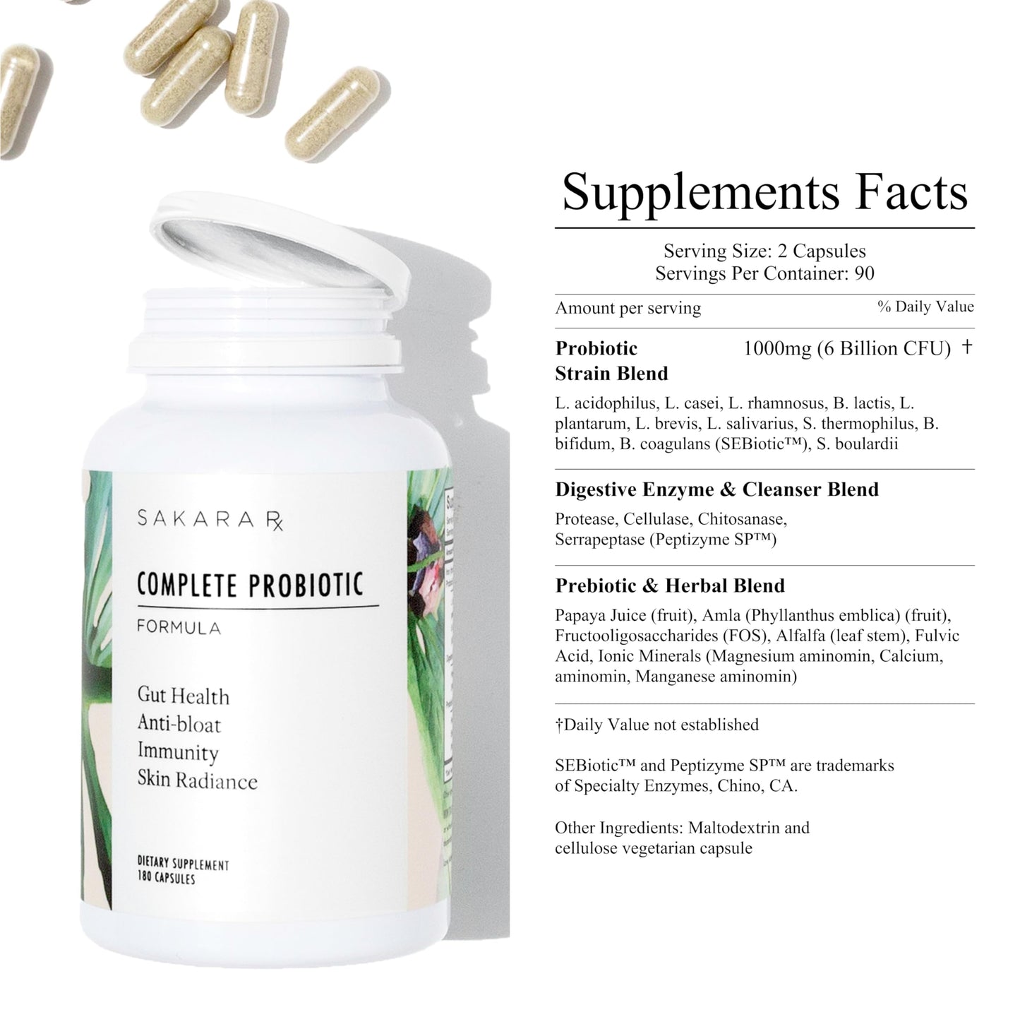 SAKARA Complete Probiotic for Women Capsules 180 Count
