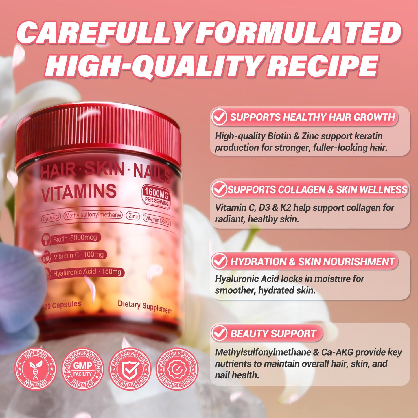 Kereeao Hair Skin and Nails Vitamins Capsule 120 Capsules
