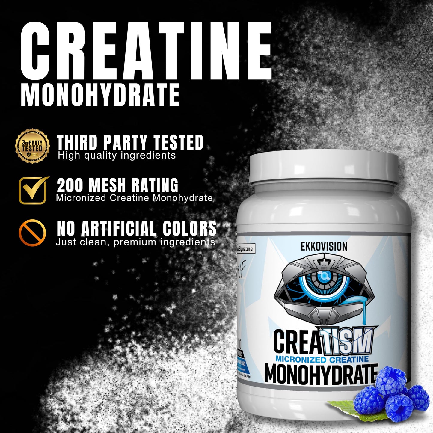 Ekkovision Creatine Monohydrate Powder 17 Servings