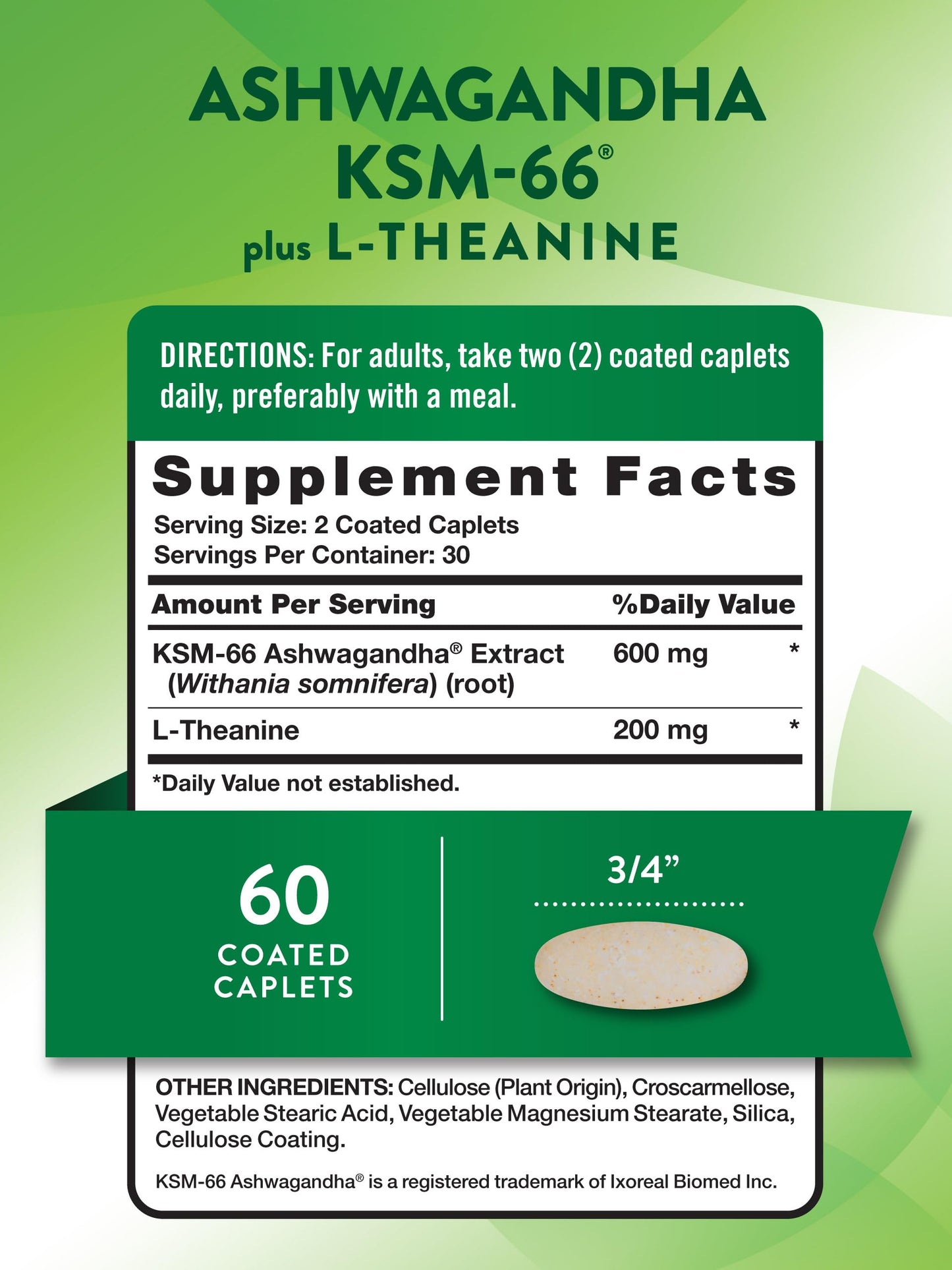 Nature's Truth KSM-66 Ashwagandha 60 Caplets