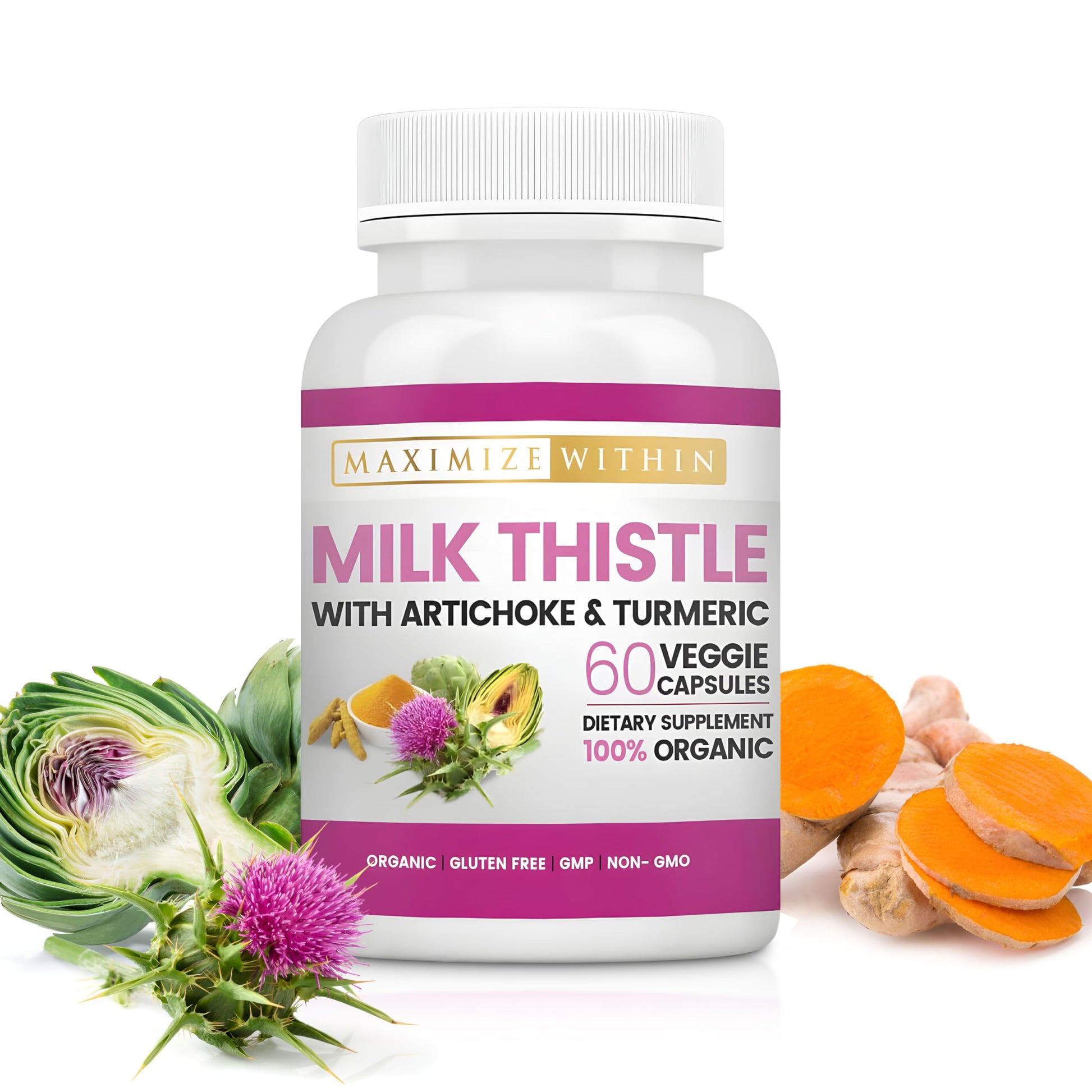 Maximize Within Milk Thistle with Artichoke & Turmeric Supplement Capsule, 1 Count