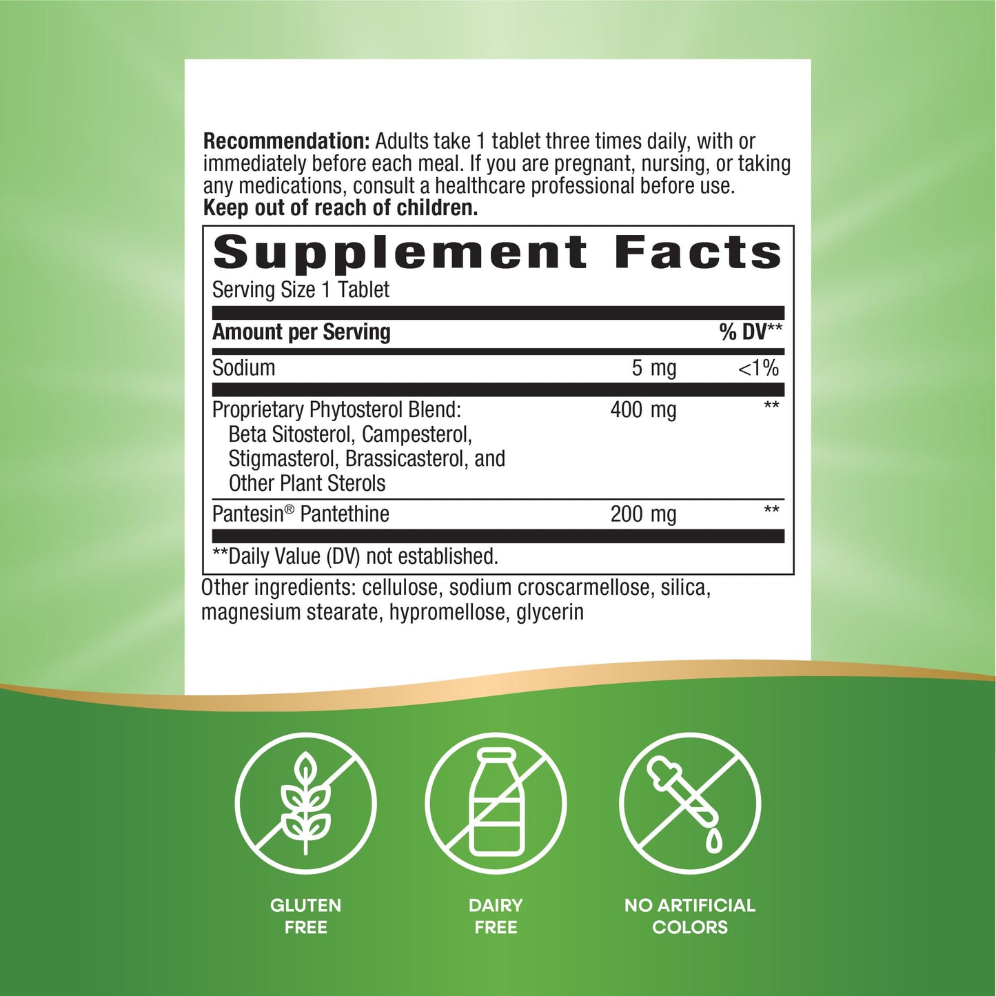 Nature's Way Cholesterol Shield, Phytosterol Blend Tablets, 90