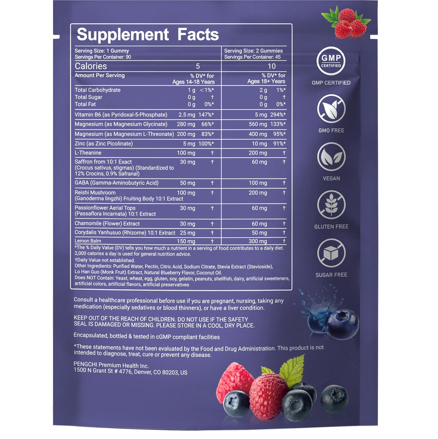 PENGCHI Mushroom Sleep Gummies, 90 Count