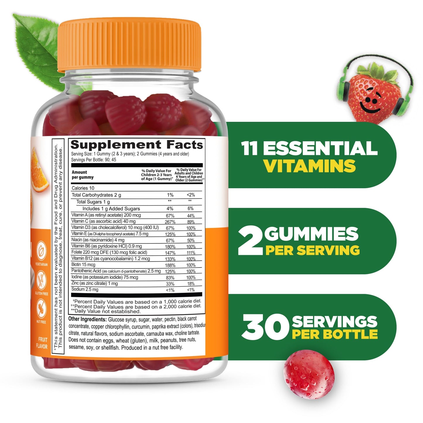 Lifeable Kids Multivitamin Gummies 90 Gummies