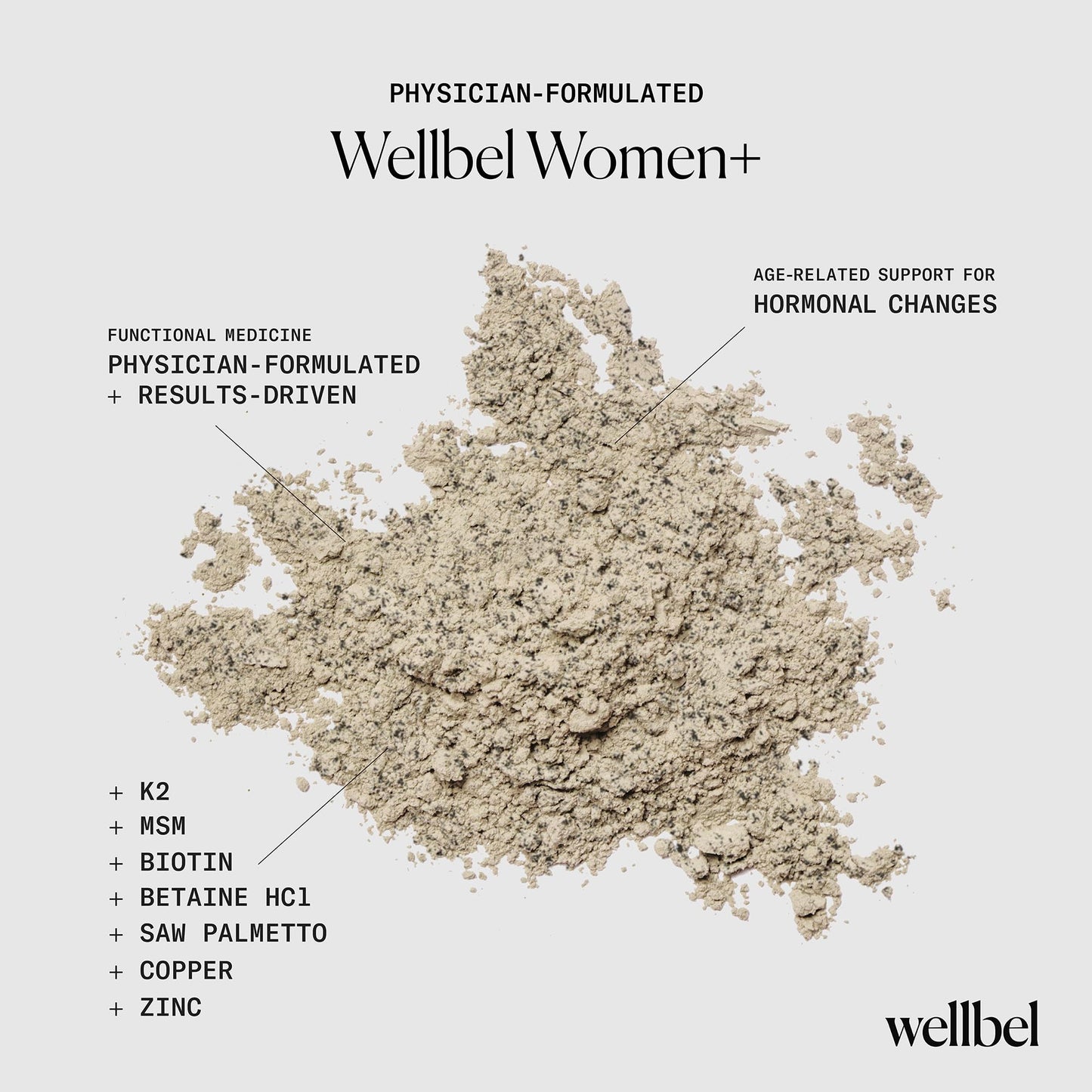 WELLBEL Women + Clean Supplement for Hair, Skin, and Nails, Capsule, 90 Count