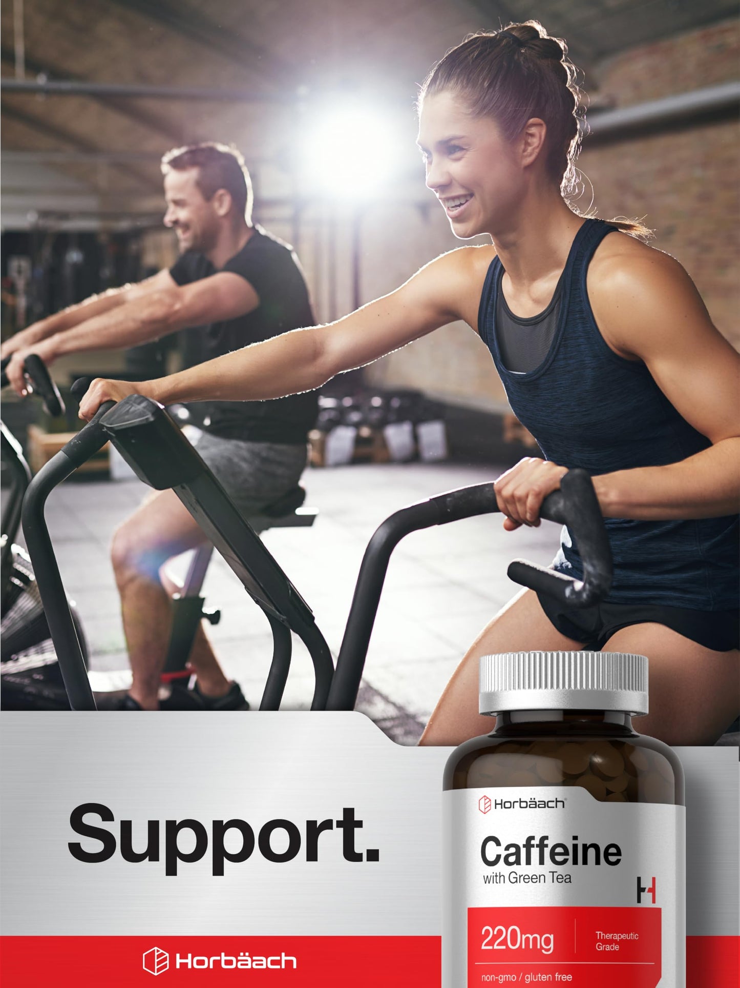 Horbäach Caffeine Tablets 220mg with Green Tea, 500 Tablets