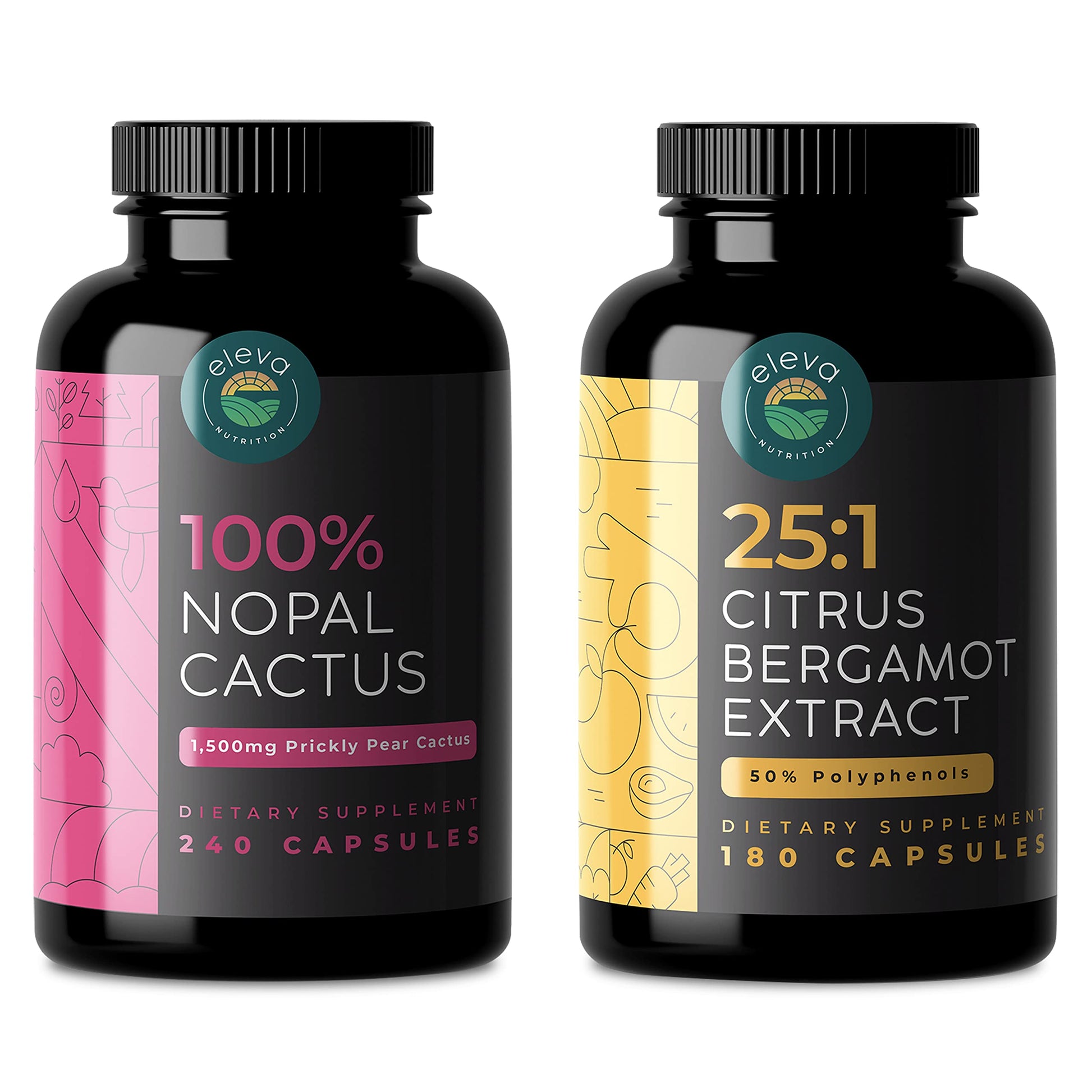 Eleva Nutrition Citrus Bergamot & Nopal Cactus Bundle Capsules, 2 Count