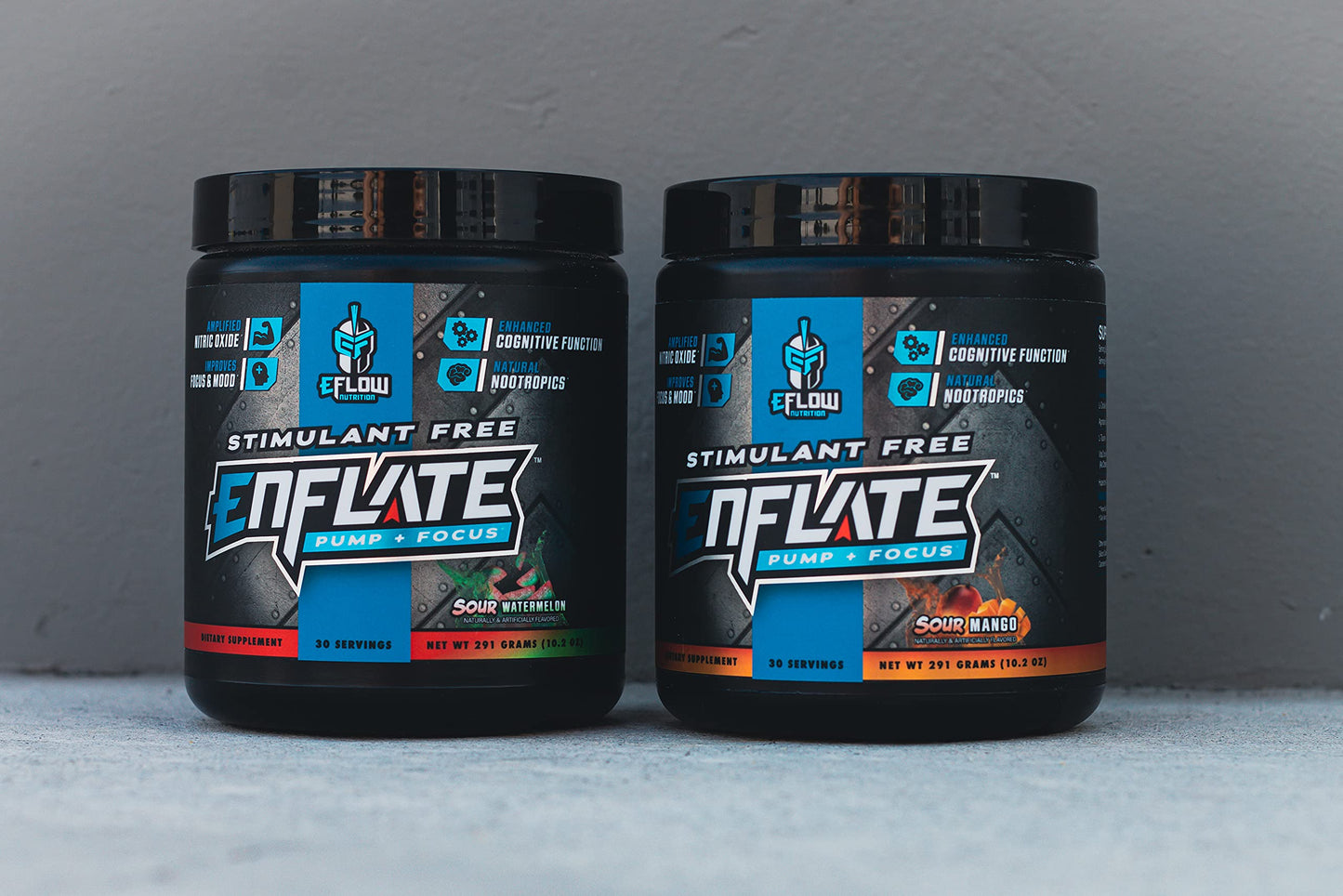 eFlow Nutrition Enflate Stimulant Free Preworkout Supplement Powder 12.1 Ounce