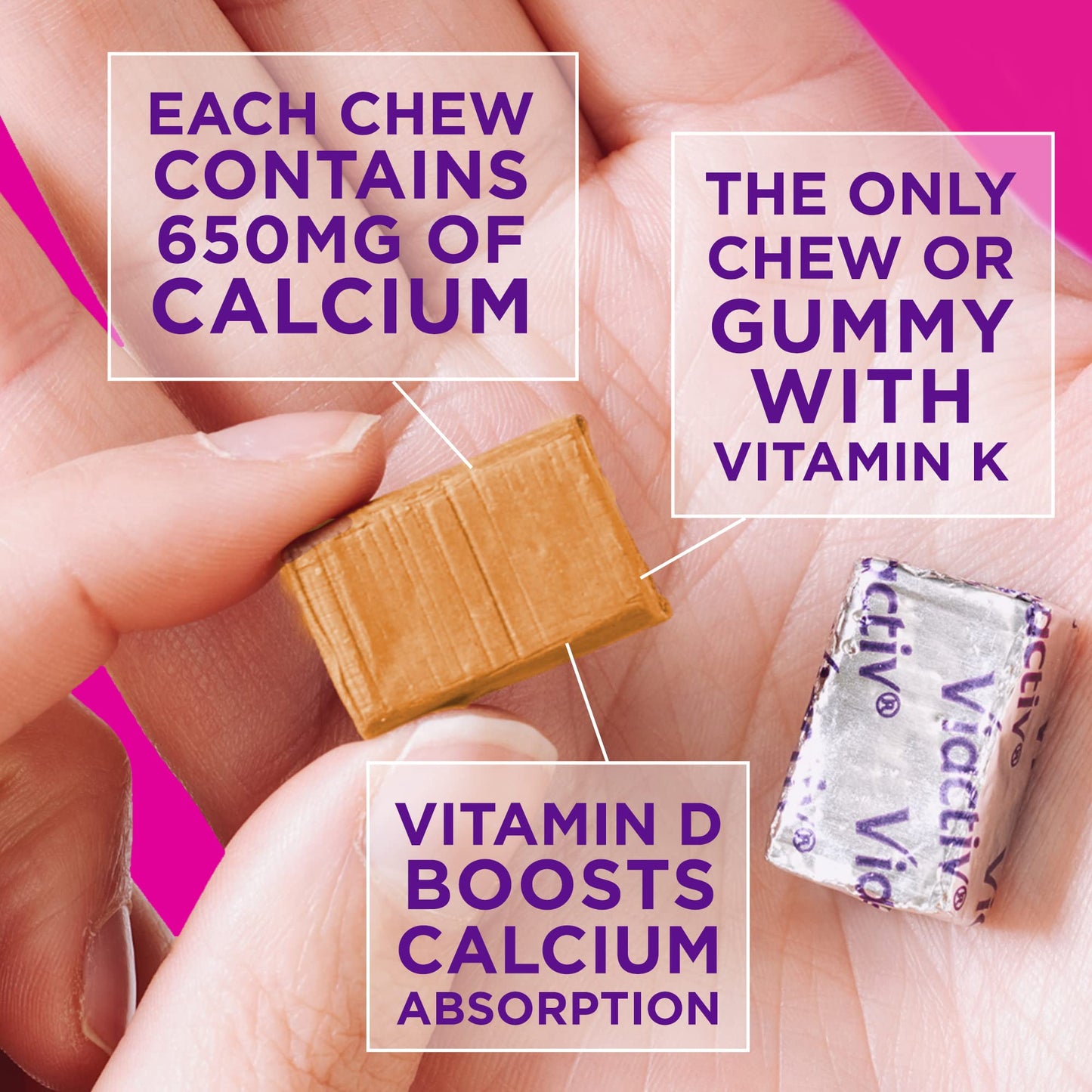 Viactiv Calcium + Vitamin D Supplement Soft Chews, 60 Count