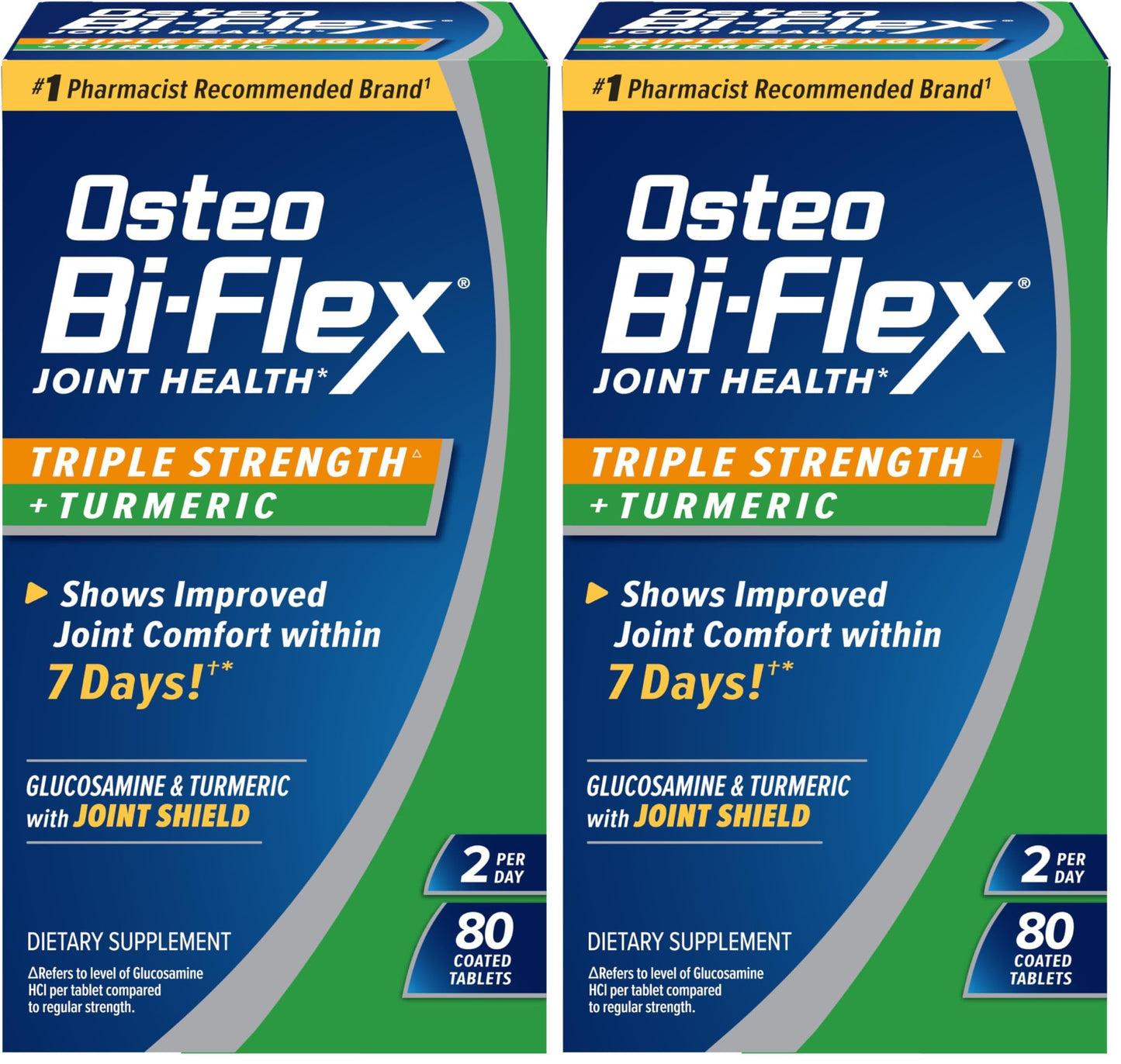Osteo Bi-Flex Triple Strength Glucosamine with Turmeric Joint Health Supplement Tablets, 160 Count