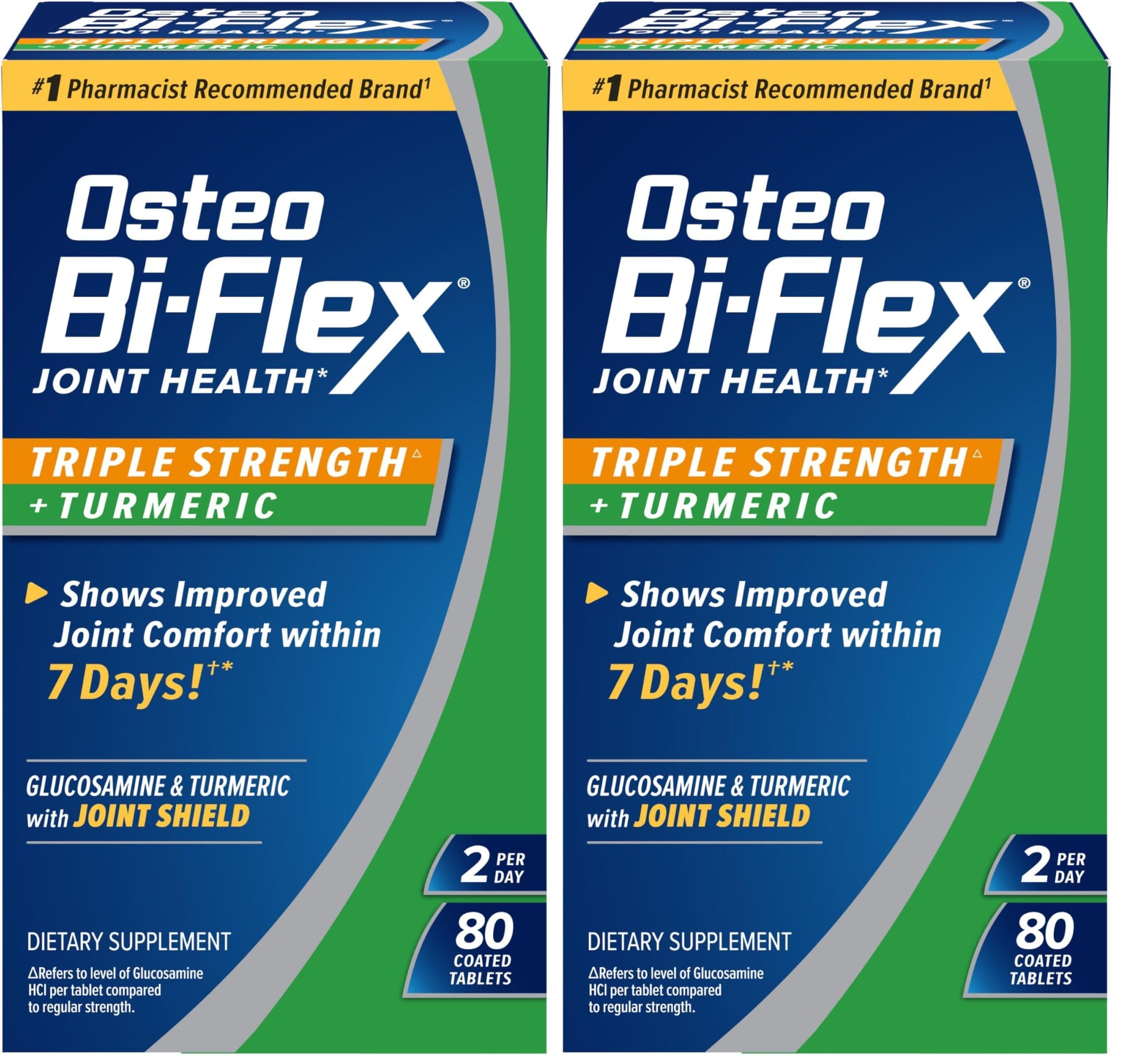 Osteo Bi-Flex Triple Strength Glucosamine with Turmeric Joint Health Supplement Tablets, 160 Count