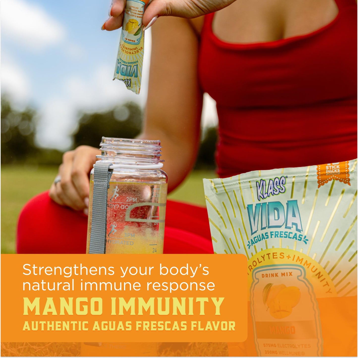 KLASS VIDA Hydration + Immunity Mango Electrolytes Powder 4.23 Ounce