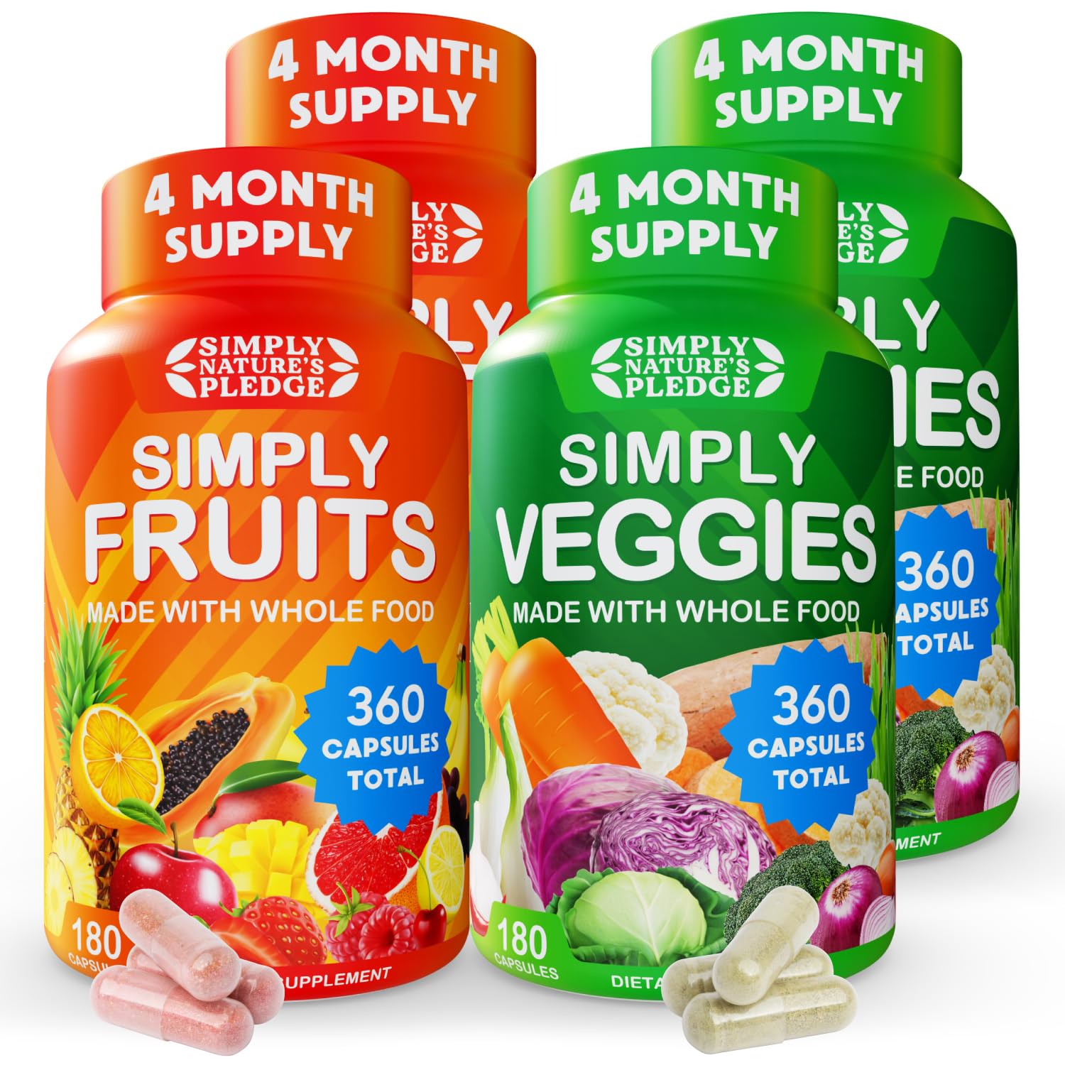 Simply Nature's Pledge Herbal Supplement with Aloe Vera 720 Capsules