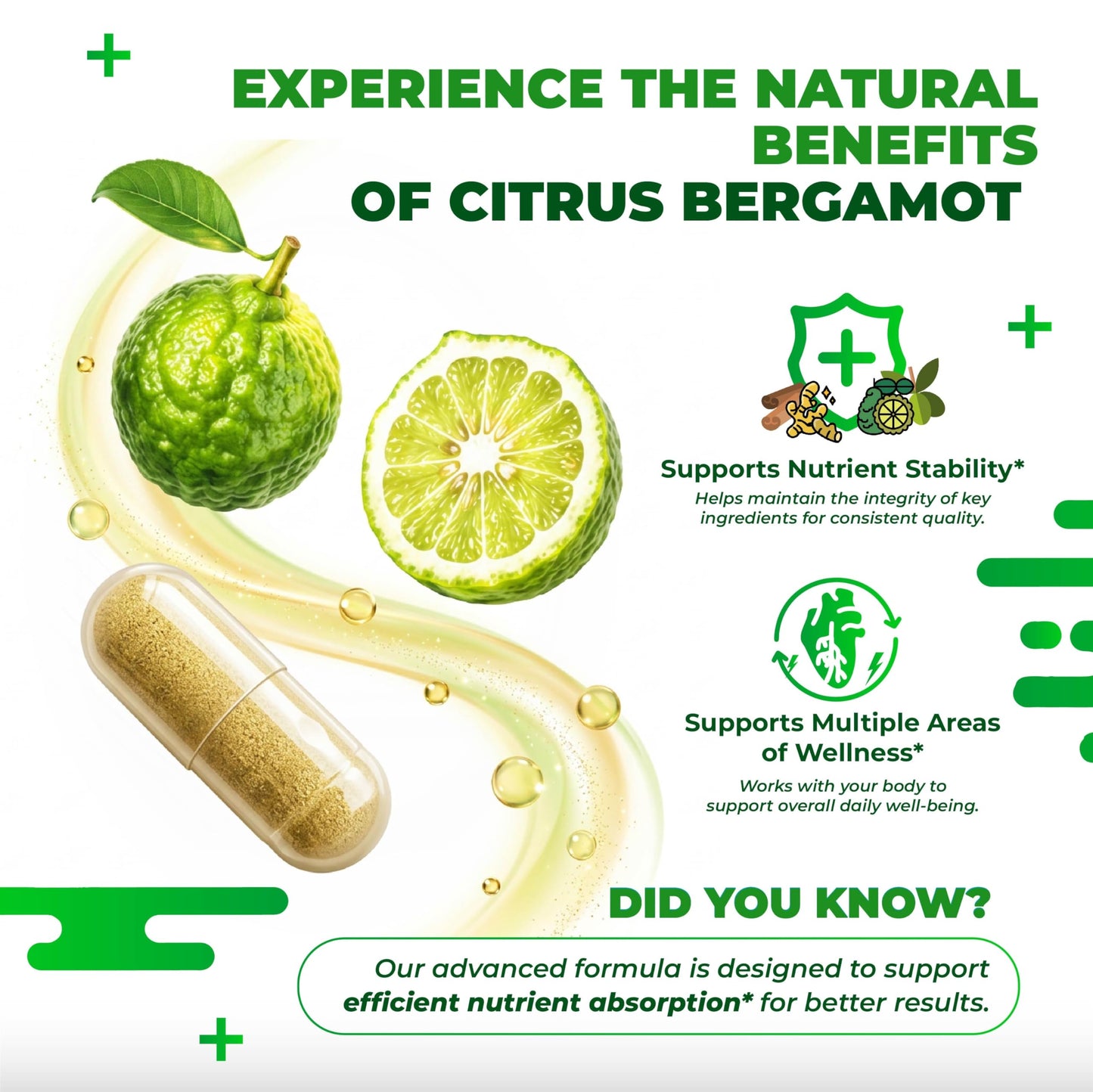 NURAFUSE Citrus Bergamot 9-in-1 Formula with Cinnamon Turmeric Odorless Garlic, Olive Leaf, Artichoke Capsules 150