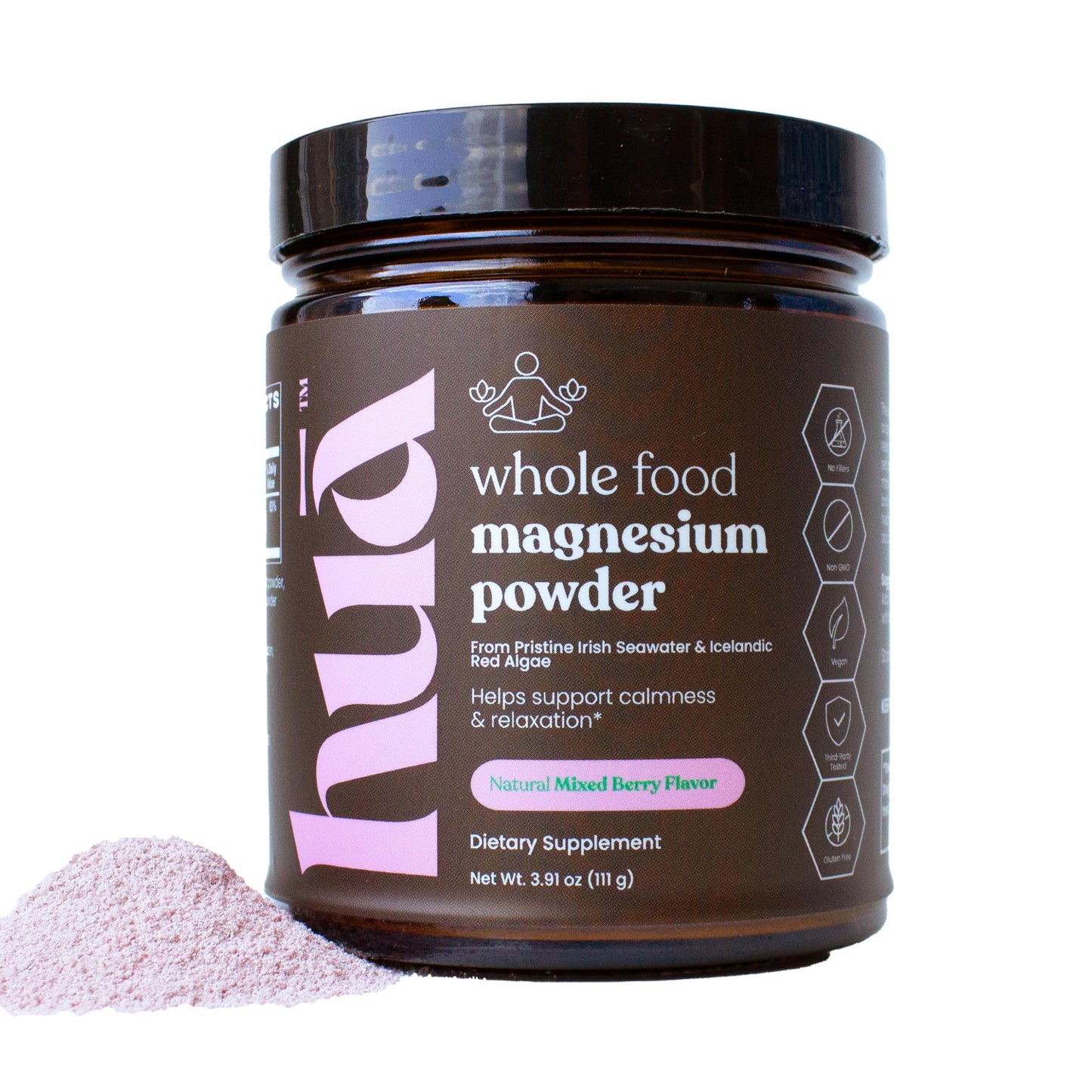 HUA Wellness Whole Food Magnesium Powder, 4 Oz