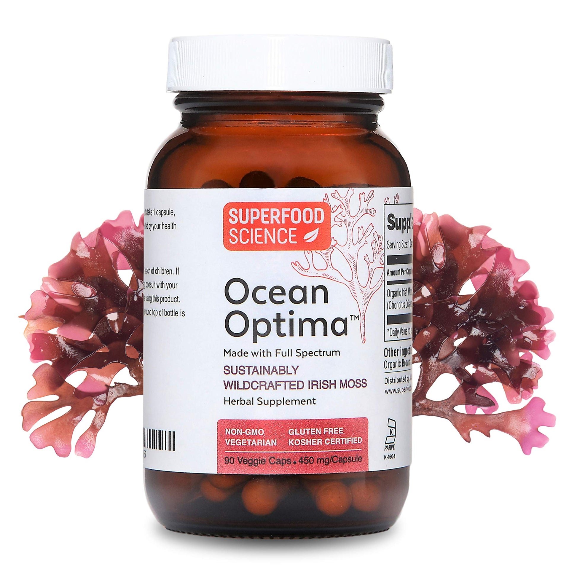 Superfood Science Ocean Optima Organic Sea Moss Capsules 90 Count