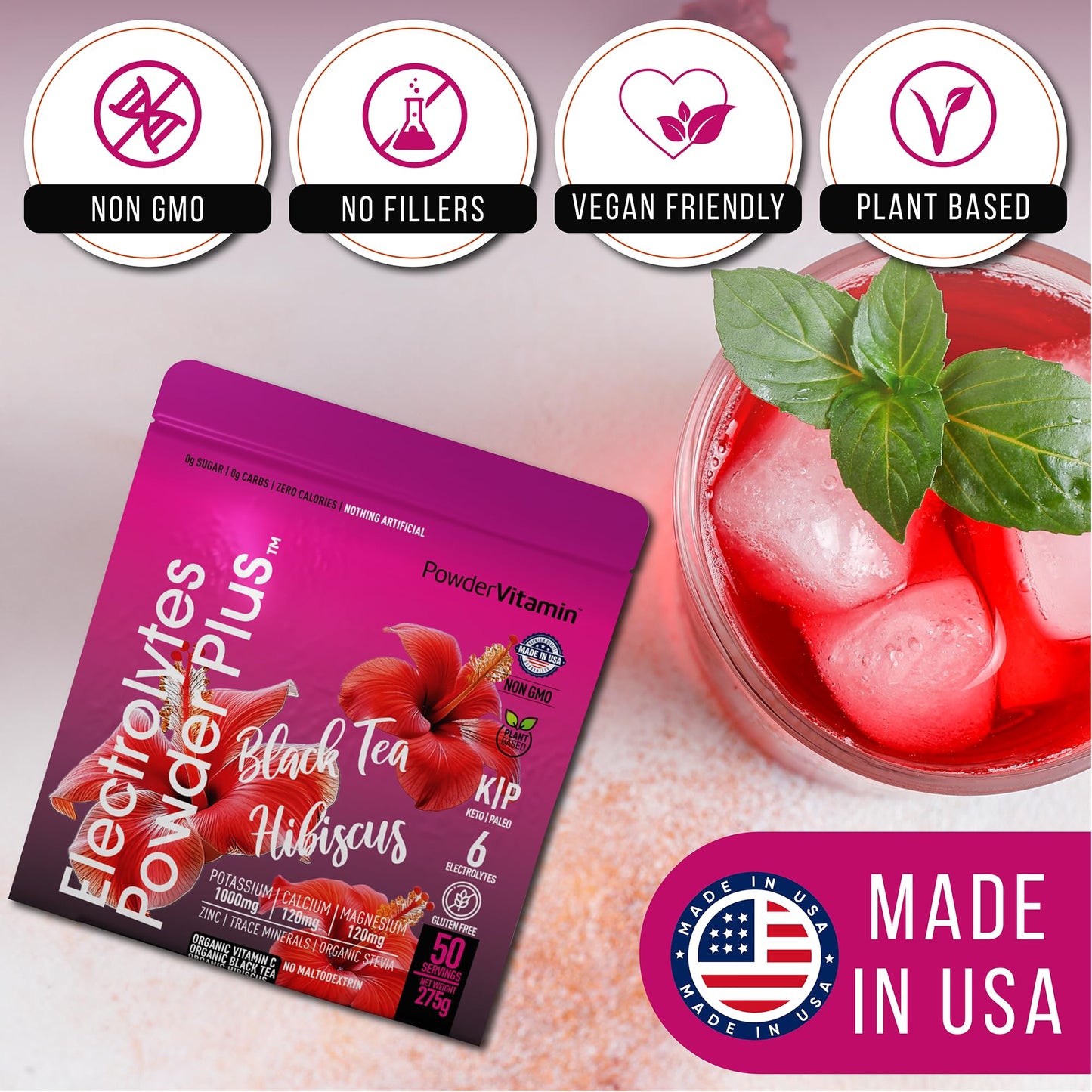 PowderVitamin Electolytes Powder Plus - 50 Servings