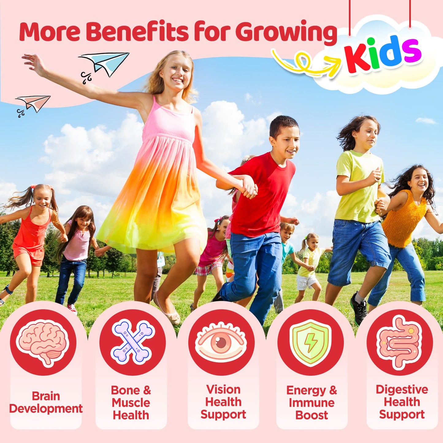 duwhot Iron Gummies for Kids Teens, Gentle Iron Bisglycinate with Vitamin C Gummy 120