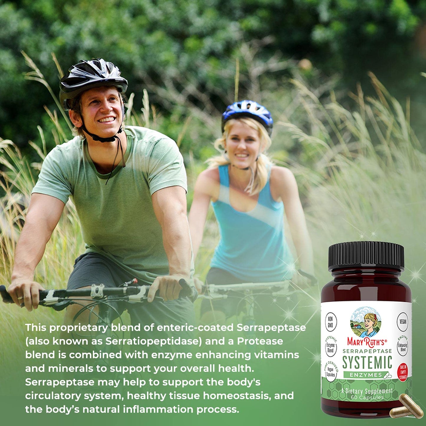 MaryRuth's Serrapeptase Enzymes Capsules, 60 Count