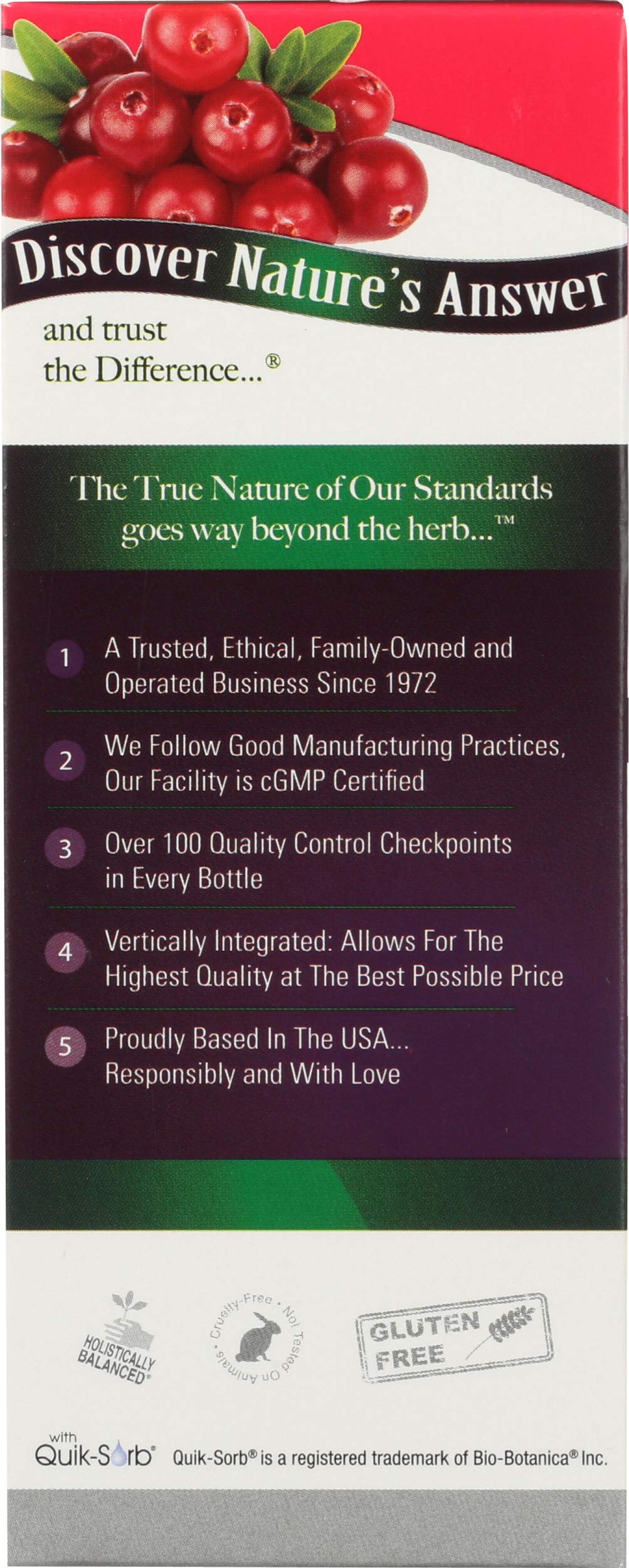 Nature's Answer UT Answer D-Mannose Cranberry 4 Capsules