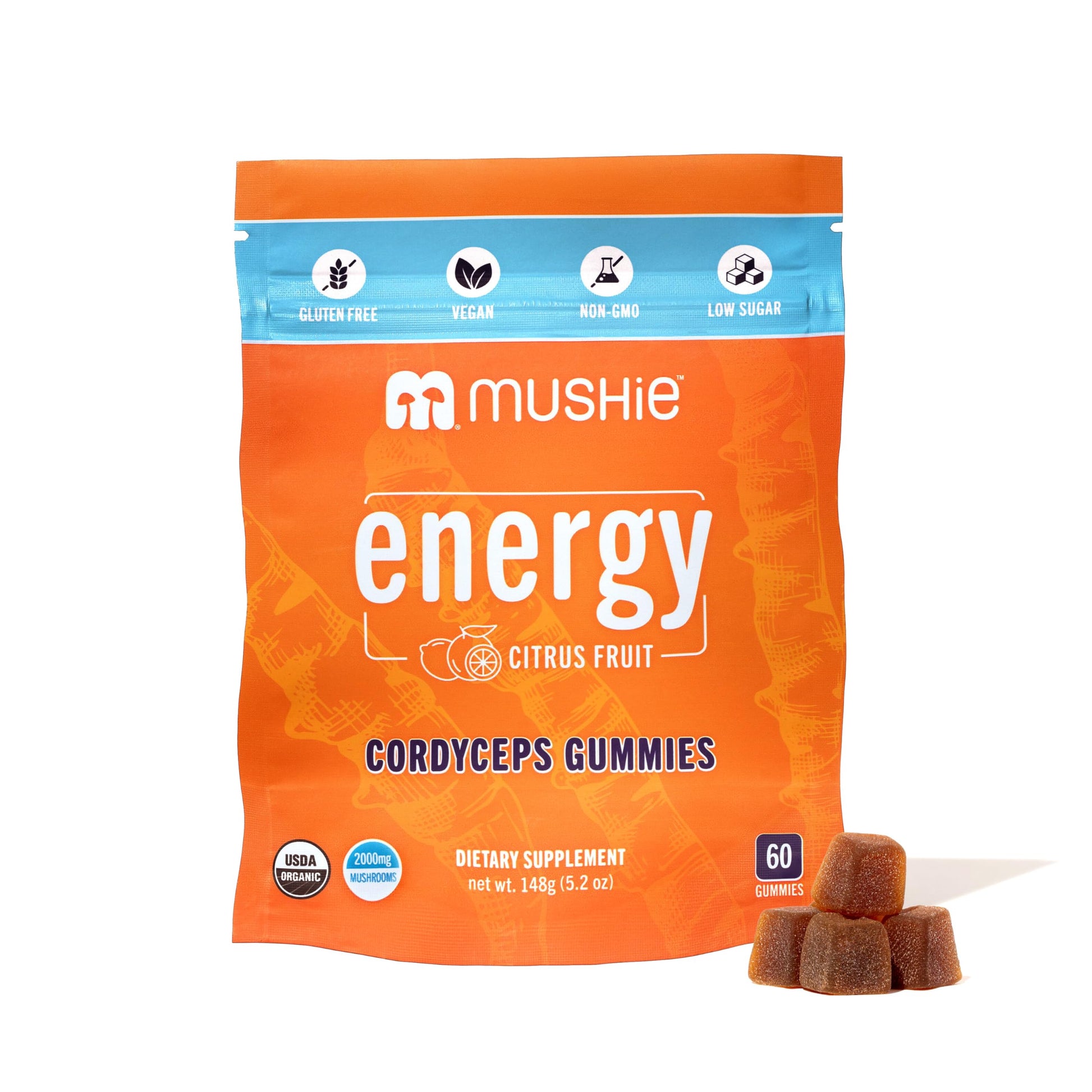 Mushie Cordyceps Mushroom Gummies Gummy 60 Count