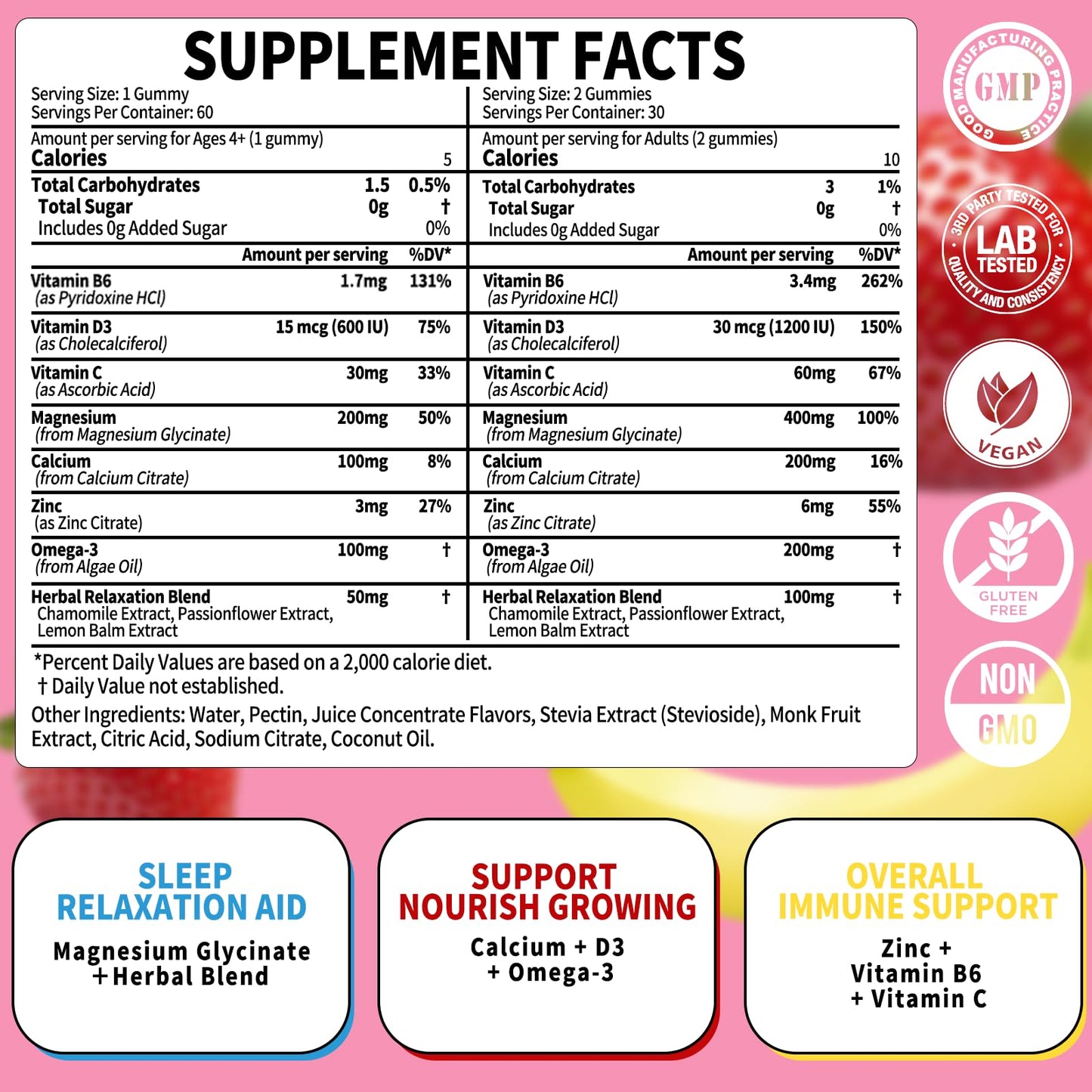 XIHOLIY Magnesium Glycinate Gummies 400mg, Gummy, 60 Count