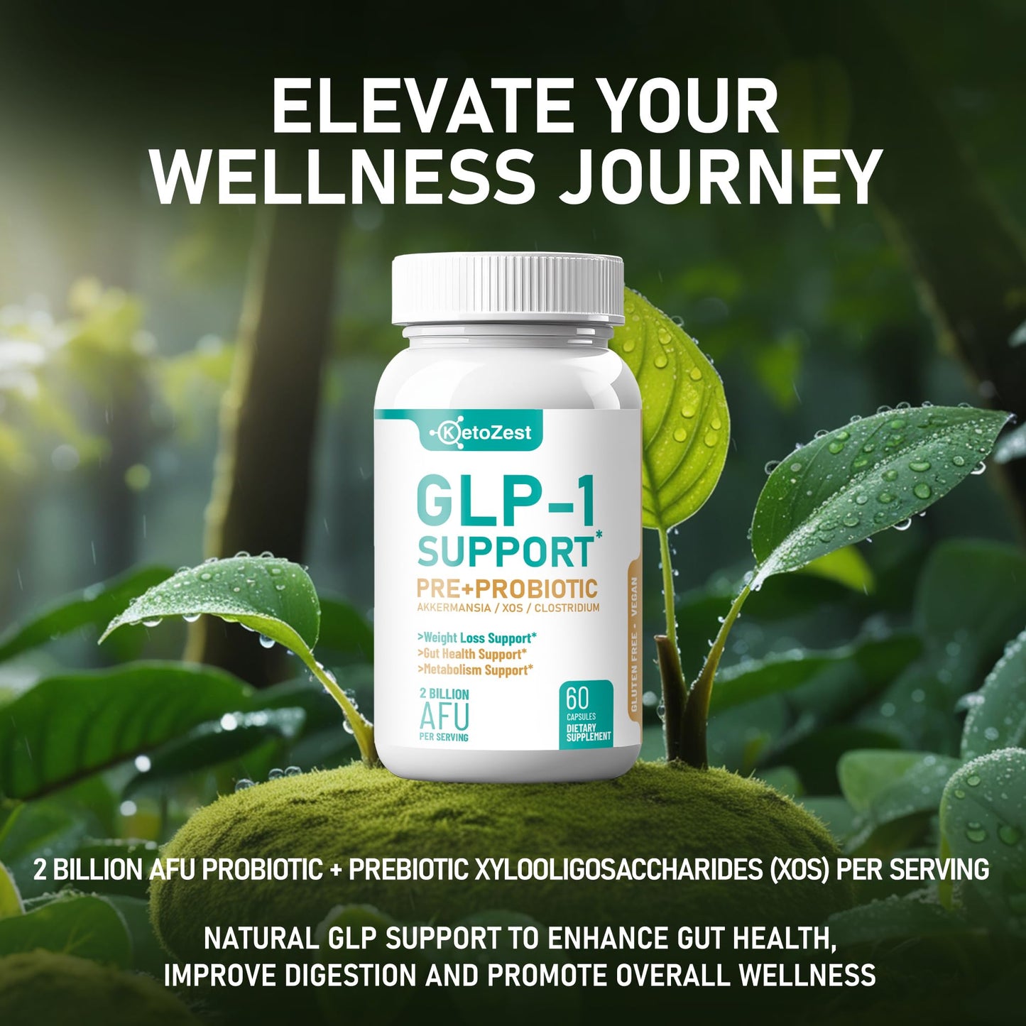 KetoZest GLP-1 Support Weight Loss Supplement Capsule 60 Count