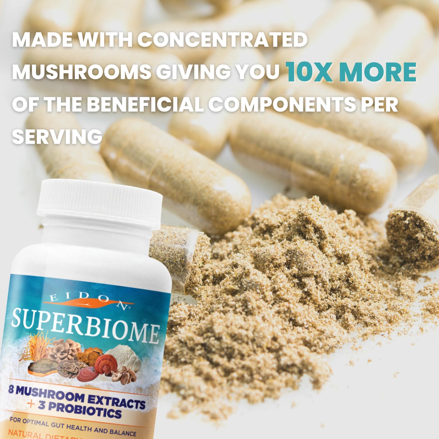 Eidon Ionic Minerals SuperBiome Mushroom Complex Capsule, 60 Count